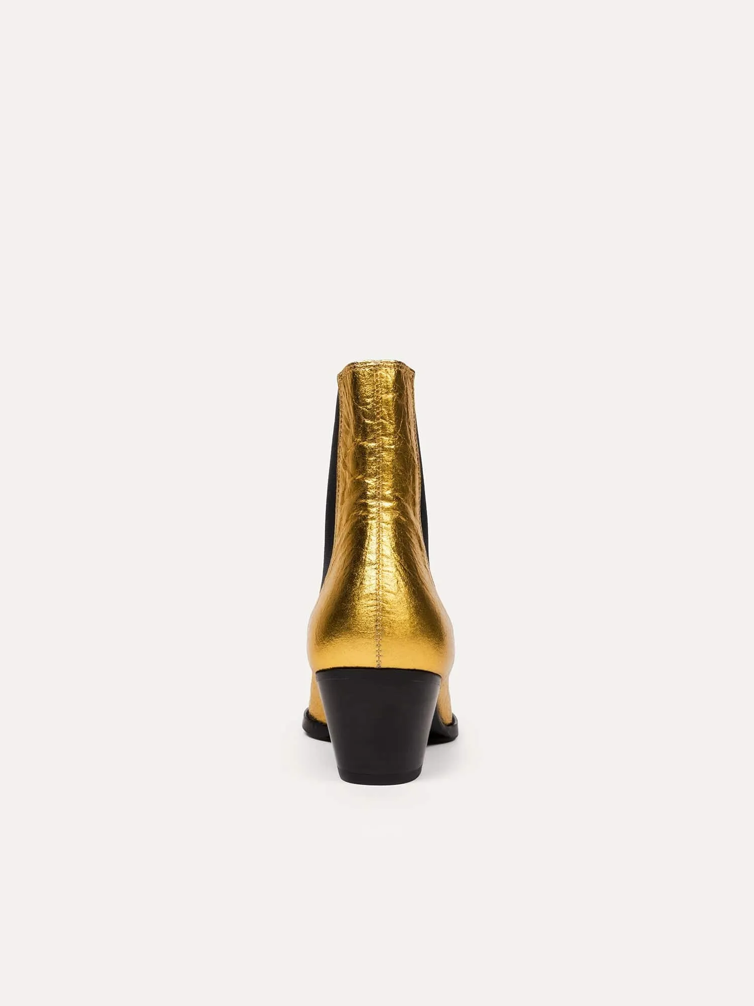 3pm Friday Rocks! Vegan Pi?atex Ankle Boots | Metallic Gold