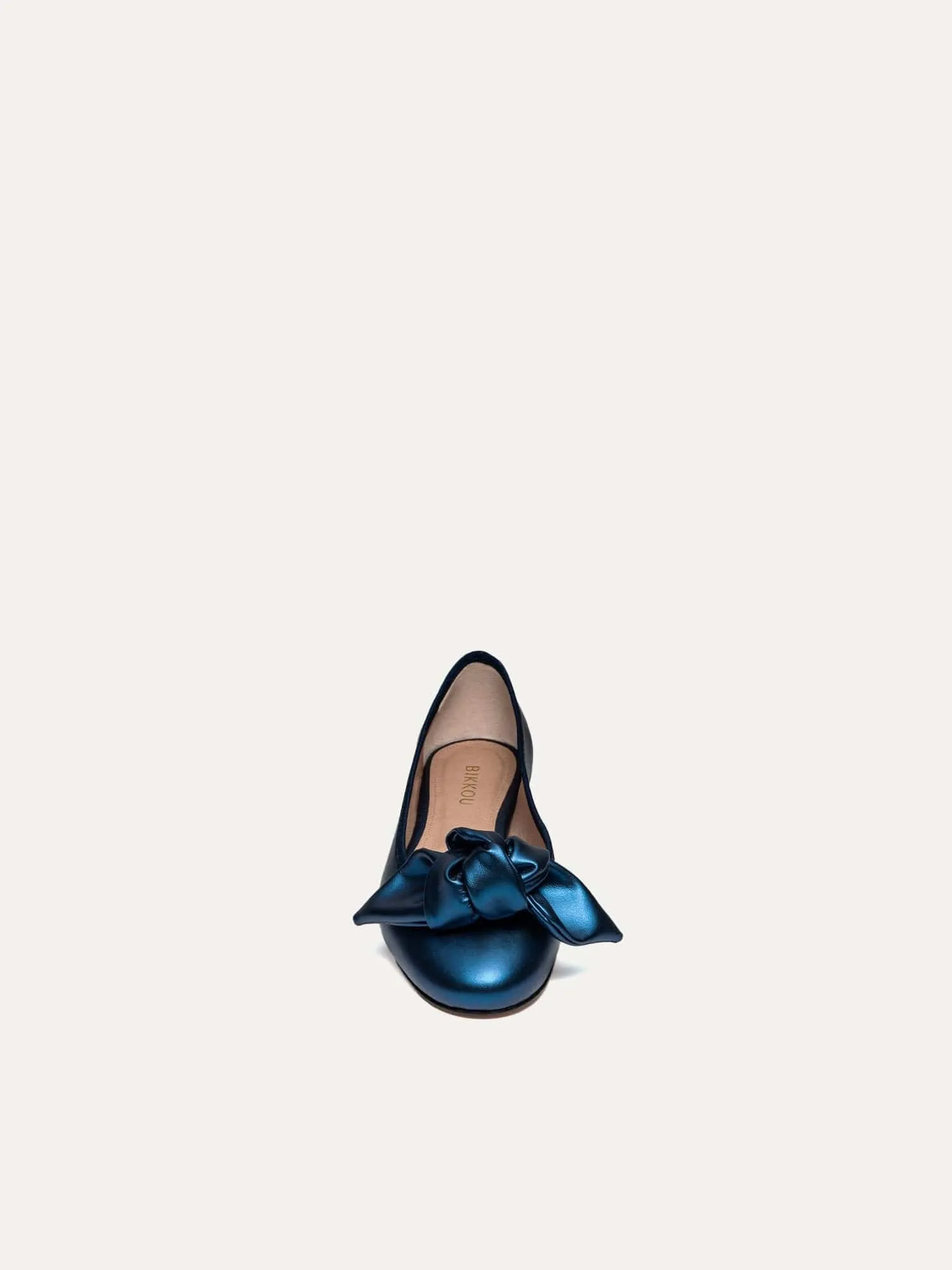 9:30am Hearing in Court Vegan Leather Bow Flats | Electric Blue