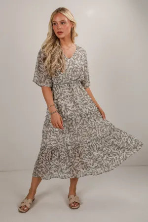 All The Best Tiered Midi Dress
