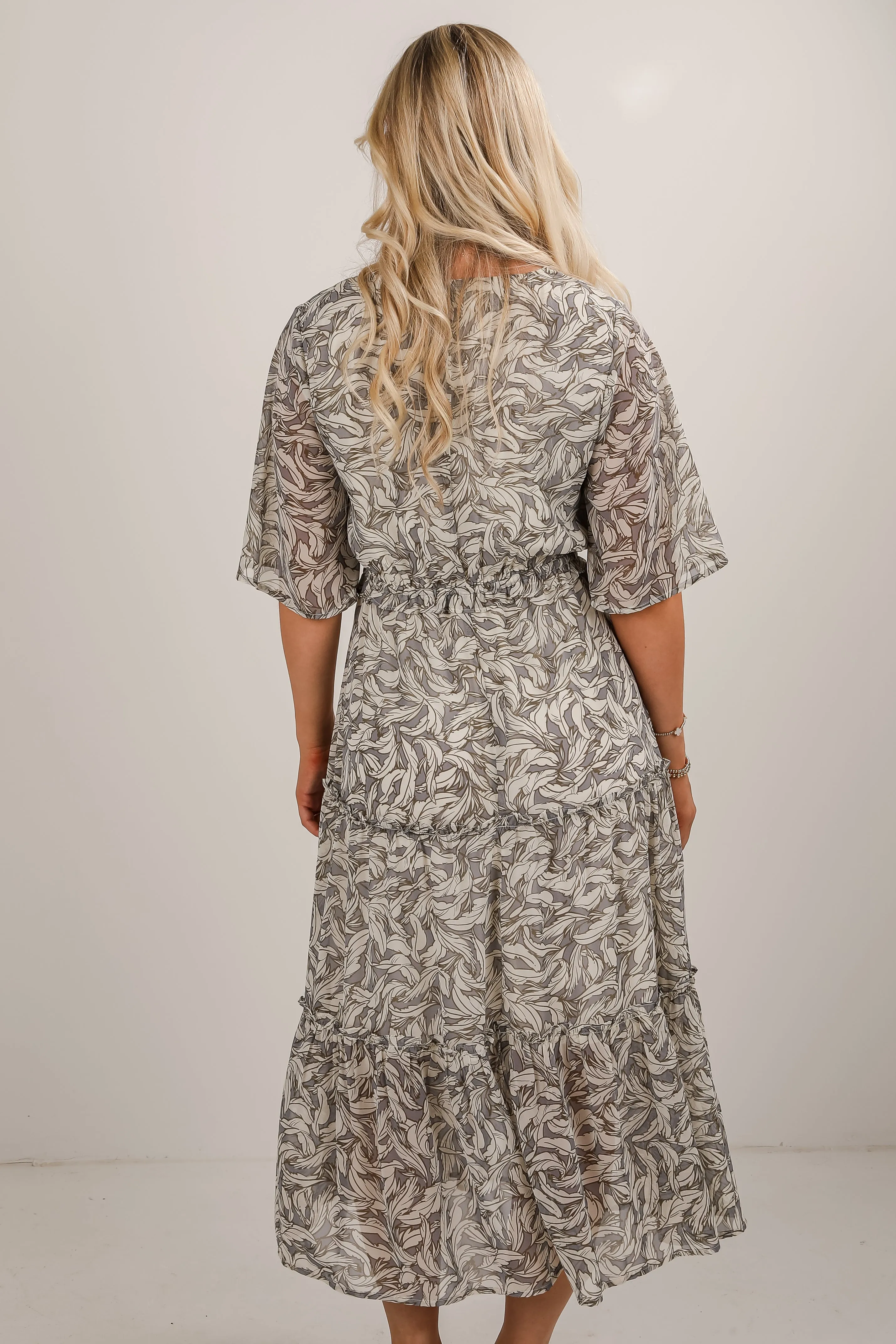 All The Best Tiered Midi Dress