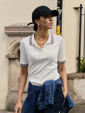 Anil?Organic Cotton Polo Top | Cream