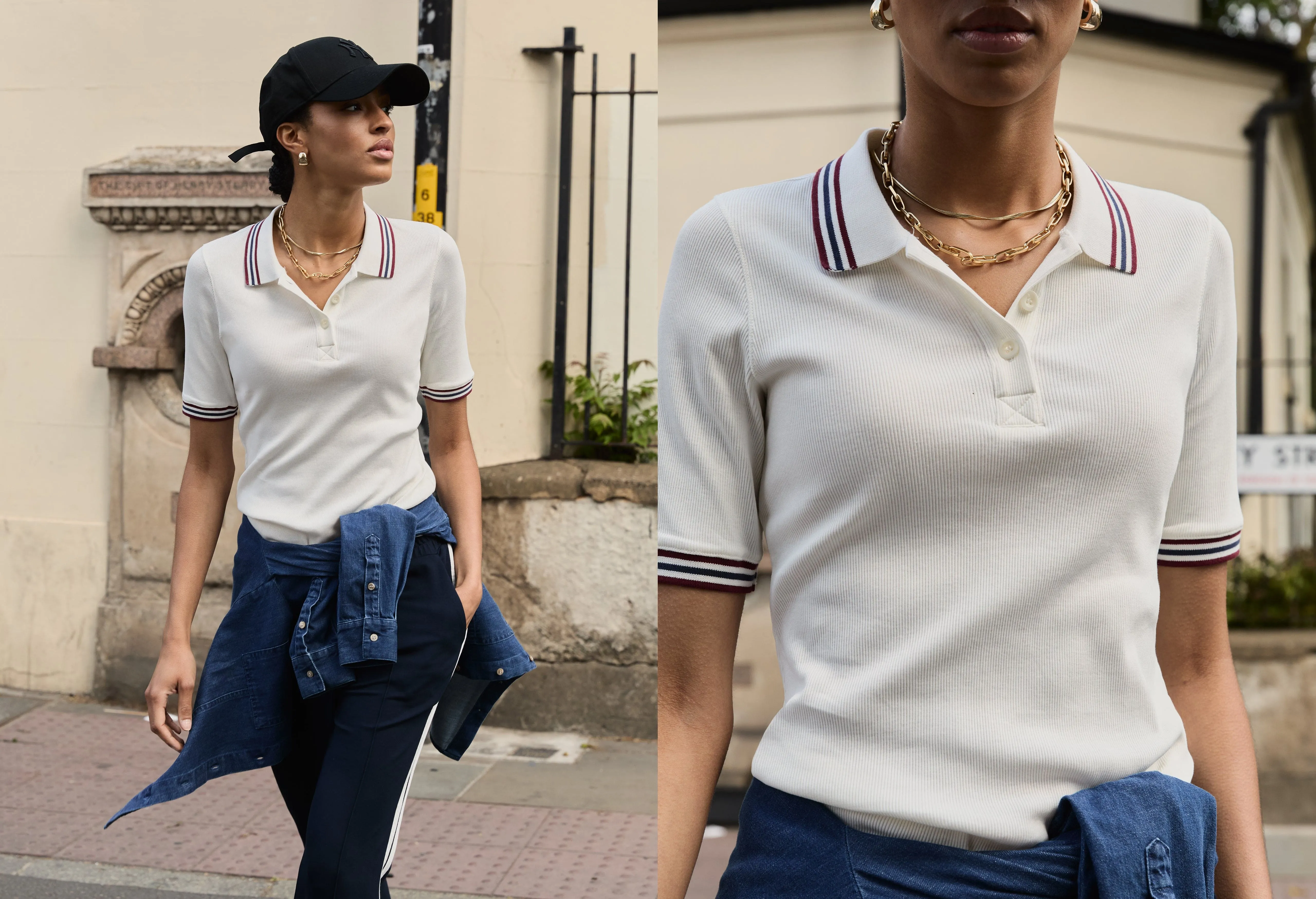 Anil?Organic Cotton Polo Top | Cream