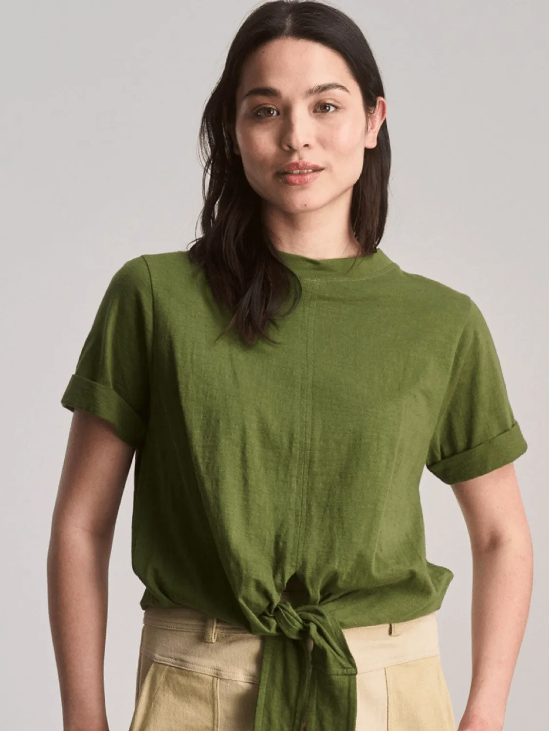 Anisa Women's Organic Cotton Top | Green
