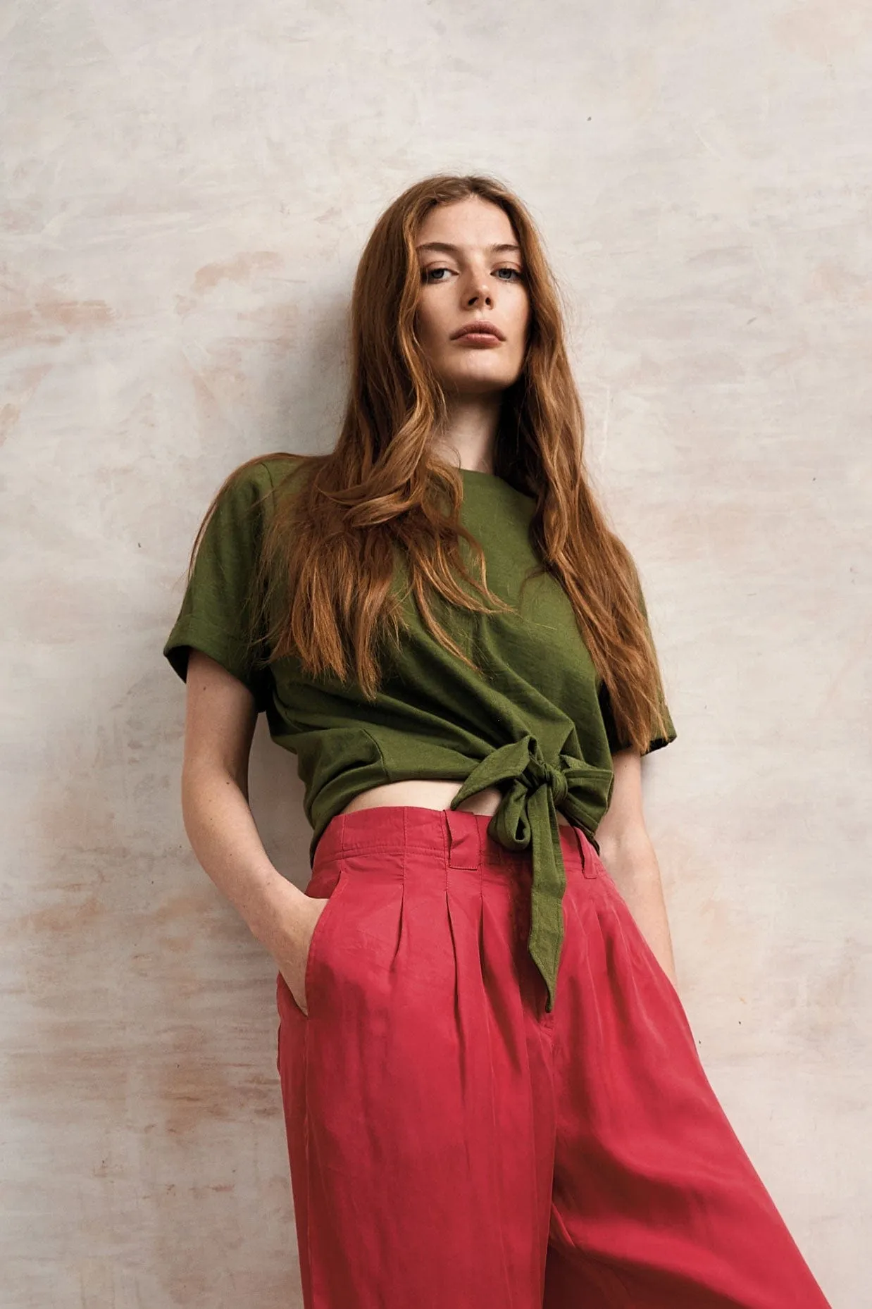 Anisa Women's Organic Cotton Top | Green