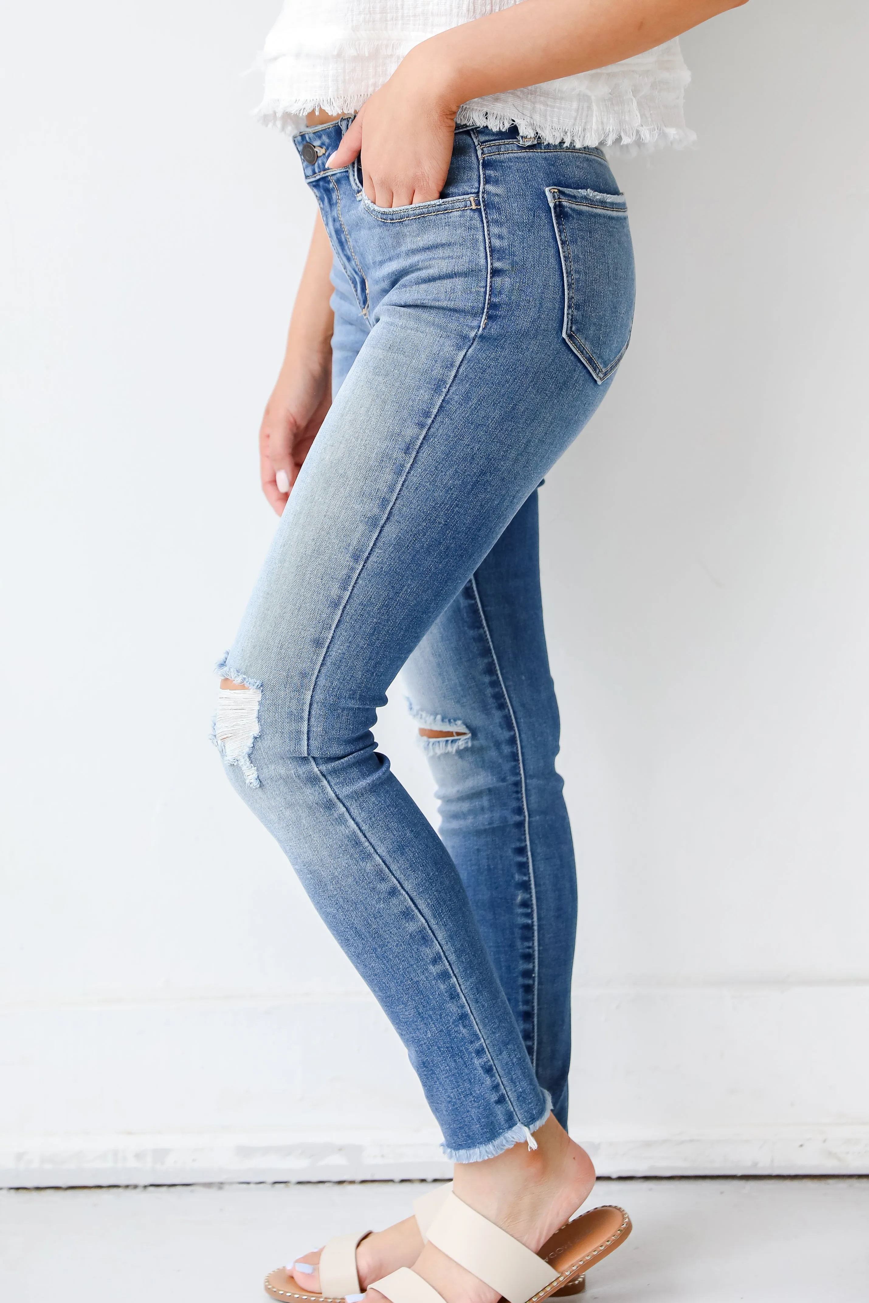 Aubrey Distressed Skinny Jeans