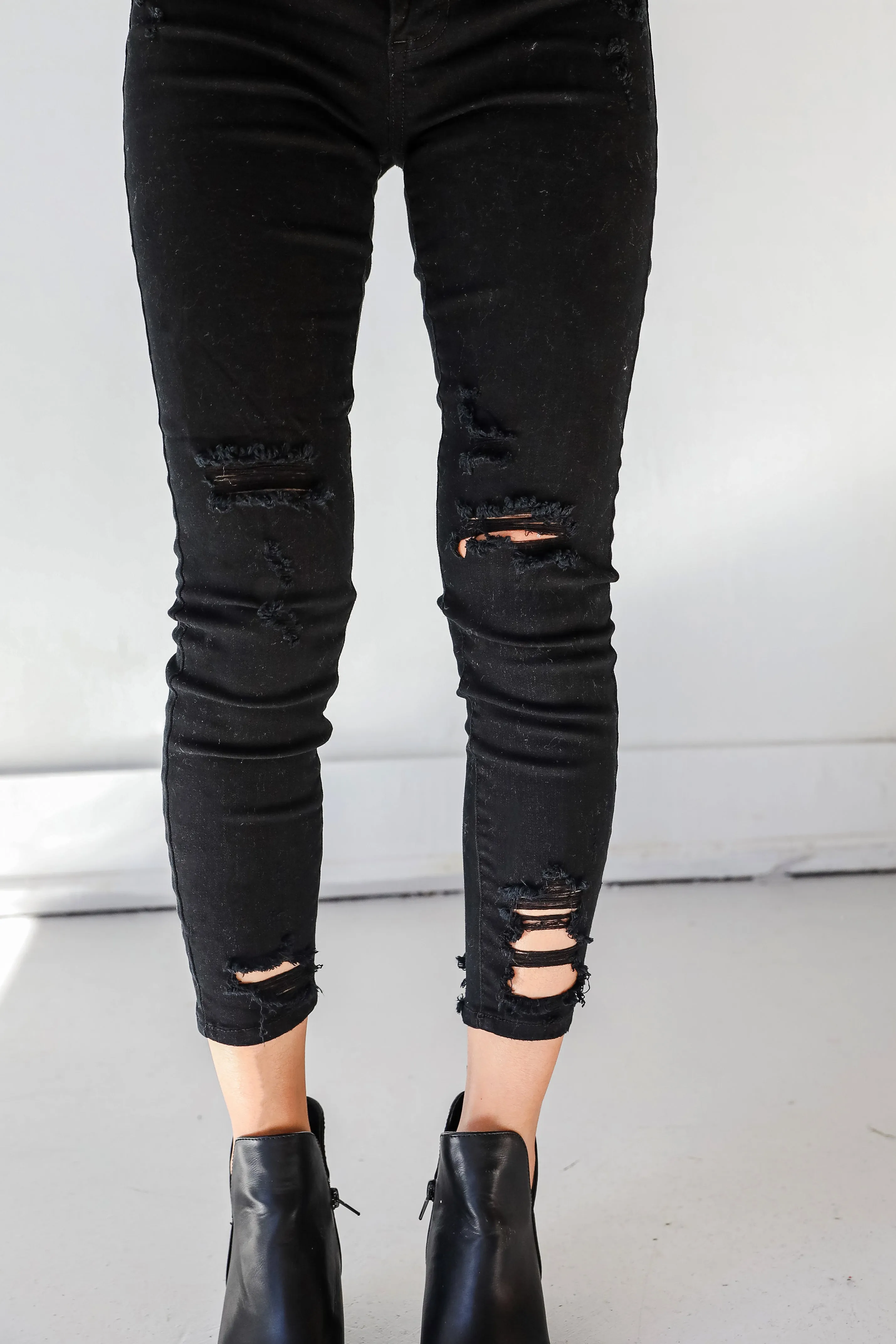 Blake Distressed Black Skinny Jeans