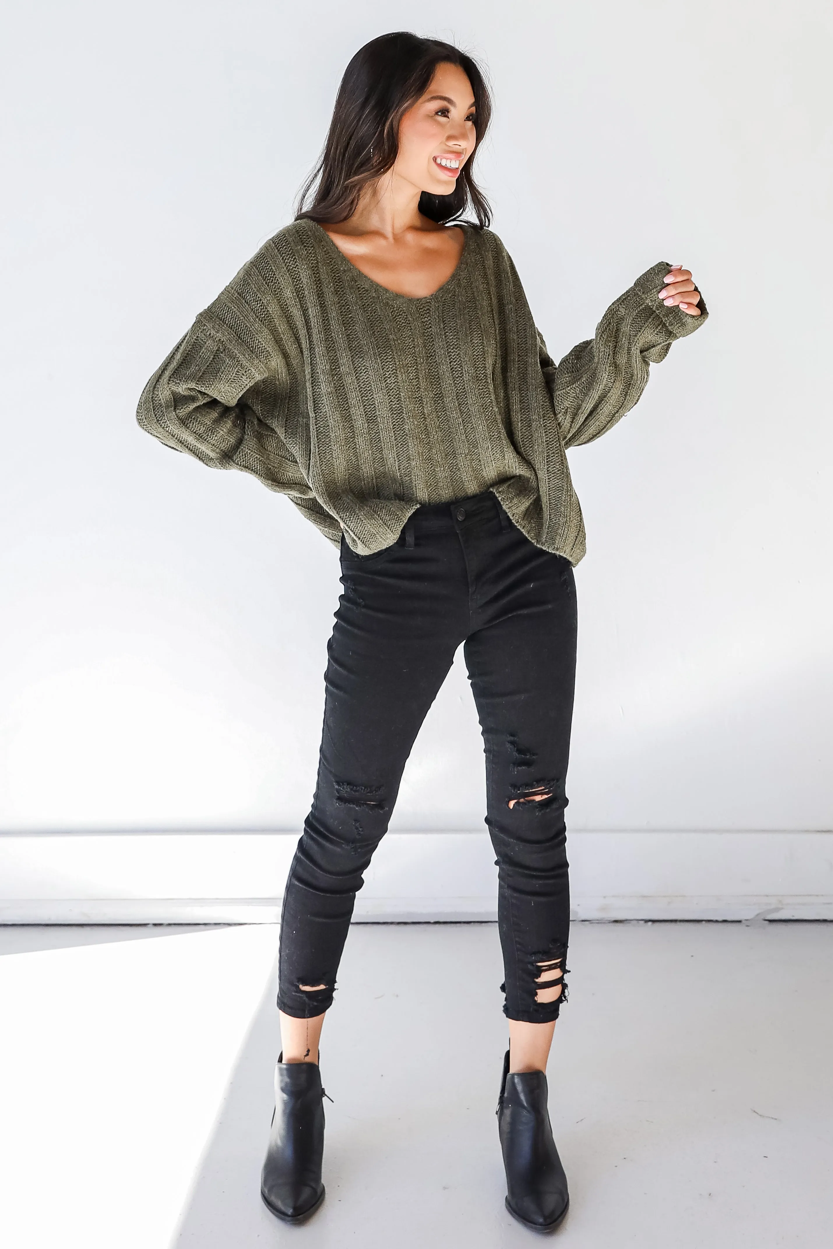 Blake Distressed Black Skinny Jeans