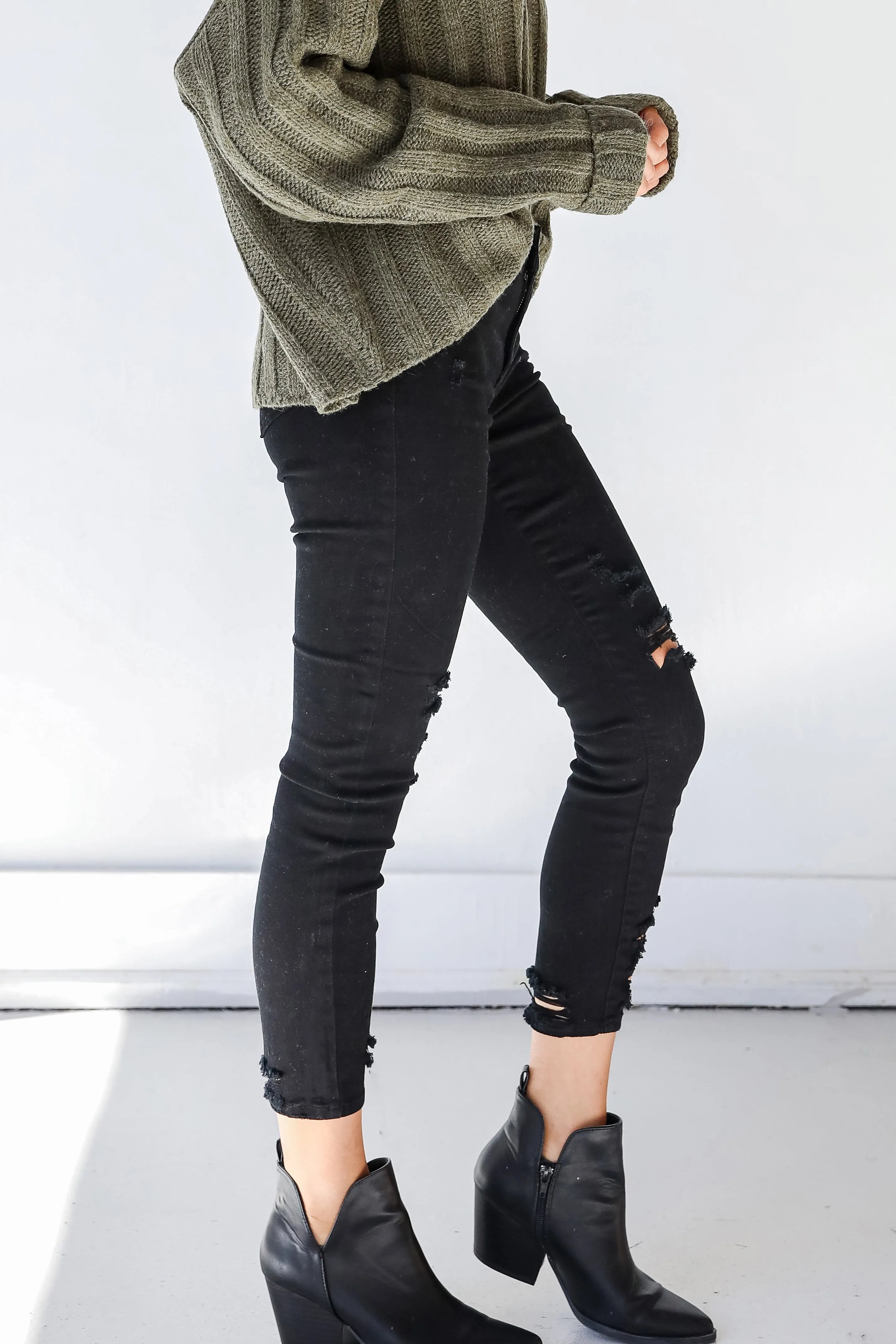 Blake Distressed Black Skinny Jeans