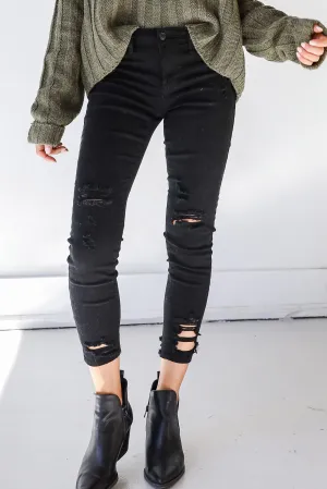 Blake Distressed Black Skinny Jeans