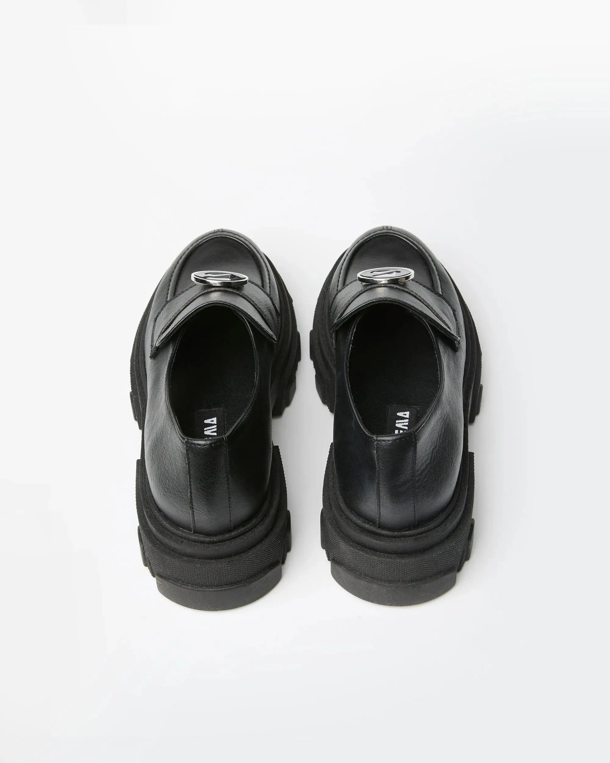 Blocky Women's Vegan Grape Leather Loafers | Black