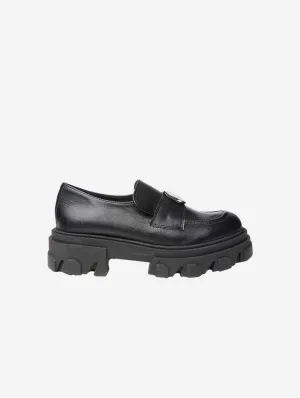 Blocky Women's Vegan Grape Leather Loafers | Black
