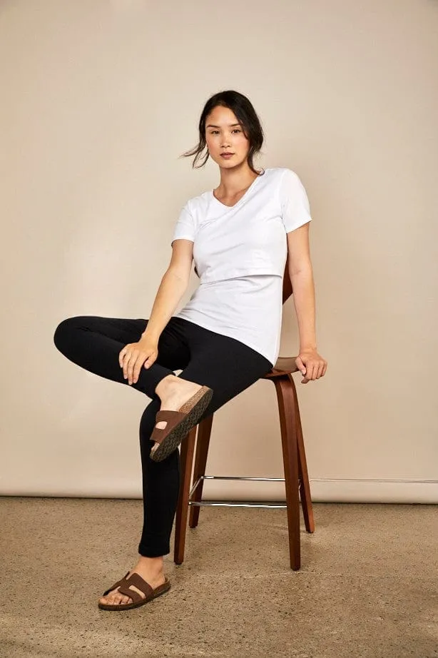 Bshirt Organic Cotton Post Natal Leggings | Ash Black