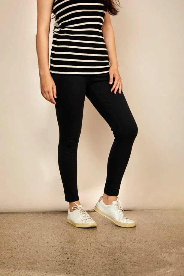 Bshirt Organic Cotton Post Natal Leggings | Ash Black