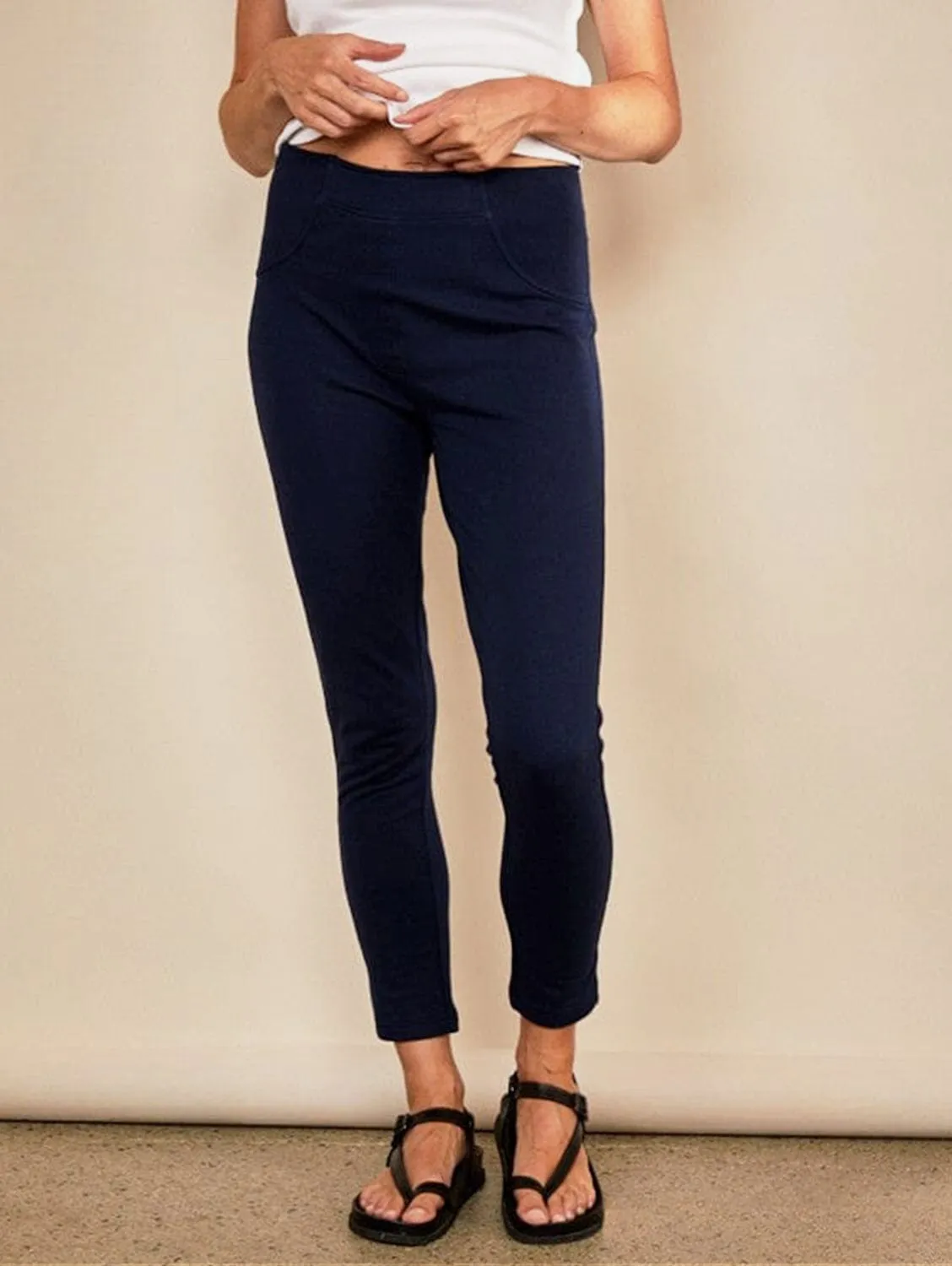 Bshirt Organic Cotton Post Natal Leggings | Navy