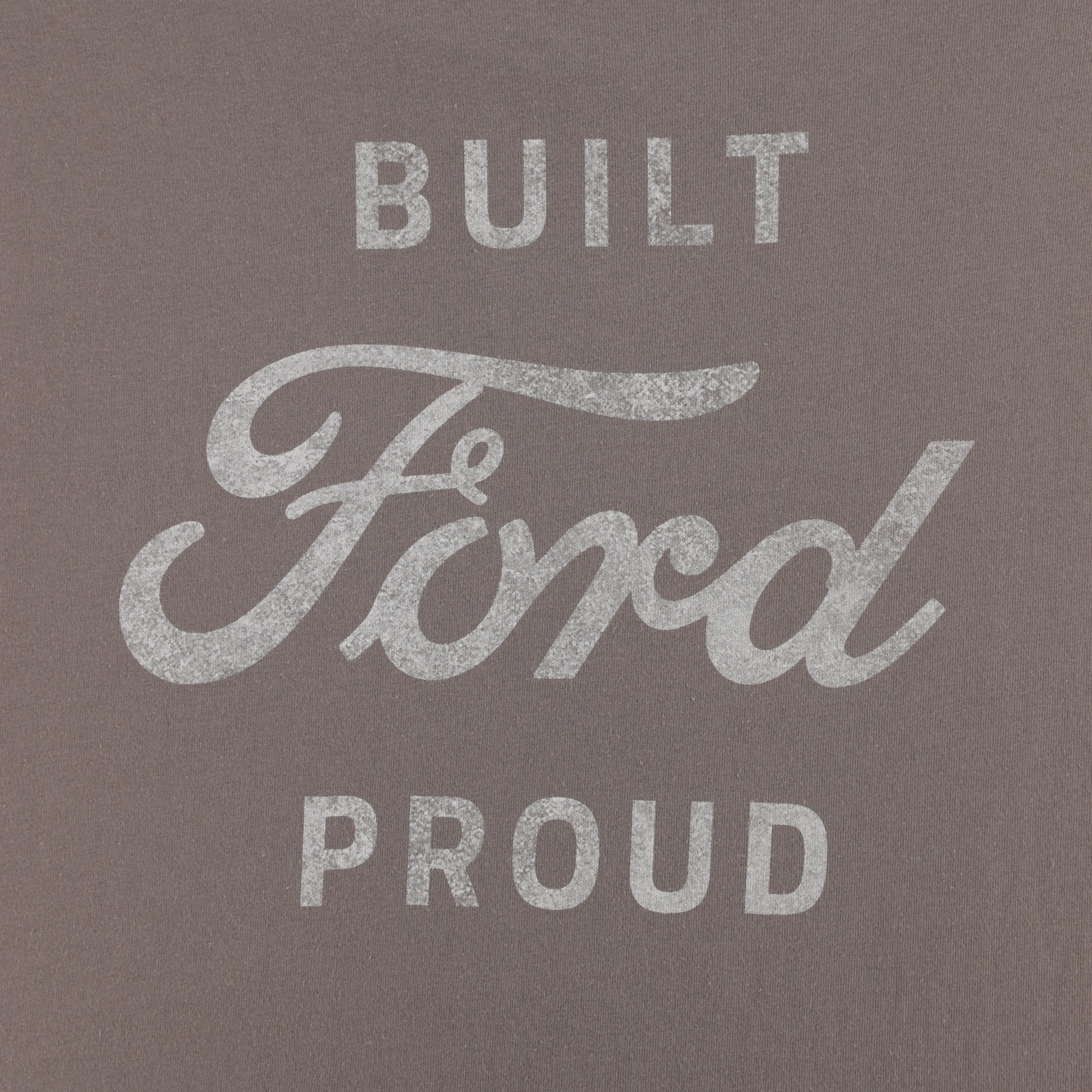 Built Ford Proud Mens Gray Short Sleeve T-Shirt