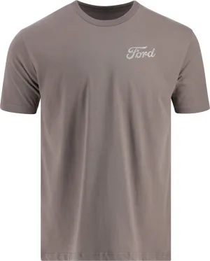 Built Ford Proud Mens Gray Short Sleeve T-Shirt