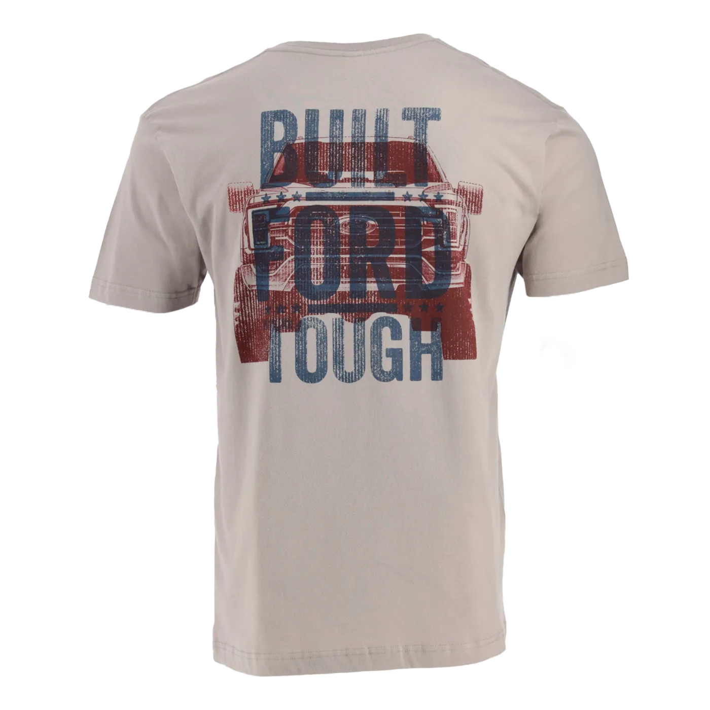 Built Ford Tough Red Truck Graphic Short Sleeve T-Shirt