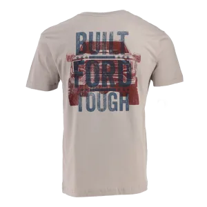 Built Ford Tough Red Truck Graphic Short Sleeve T-Shirt