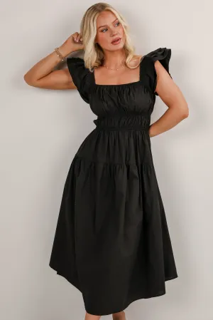 Came For Cocktails Black Maxi Dress