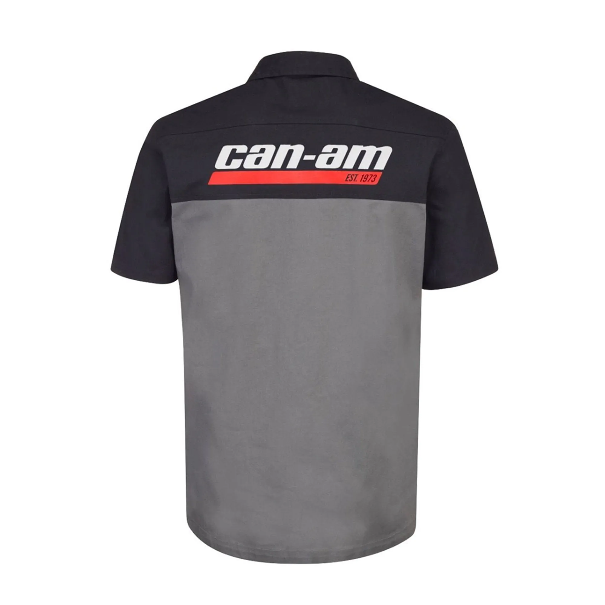 Can-Am Pit Shirt Short Sleeve Button Down Black