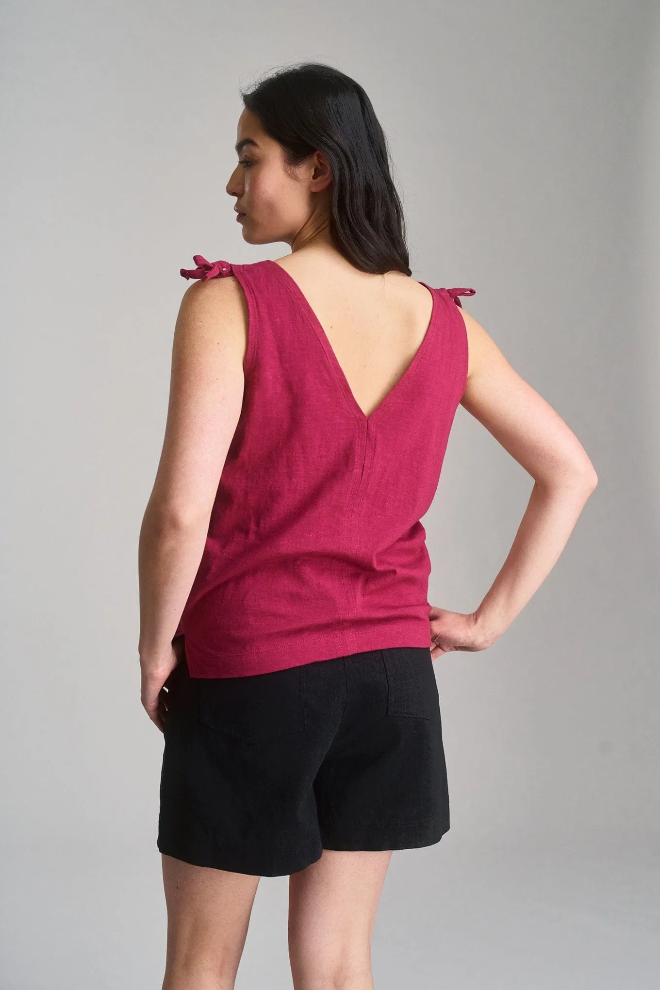Celia Women's Organic Cotton Top | Berry