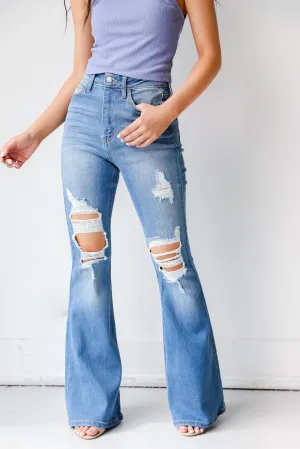 Chelsea Distressed Flare Jeans