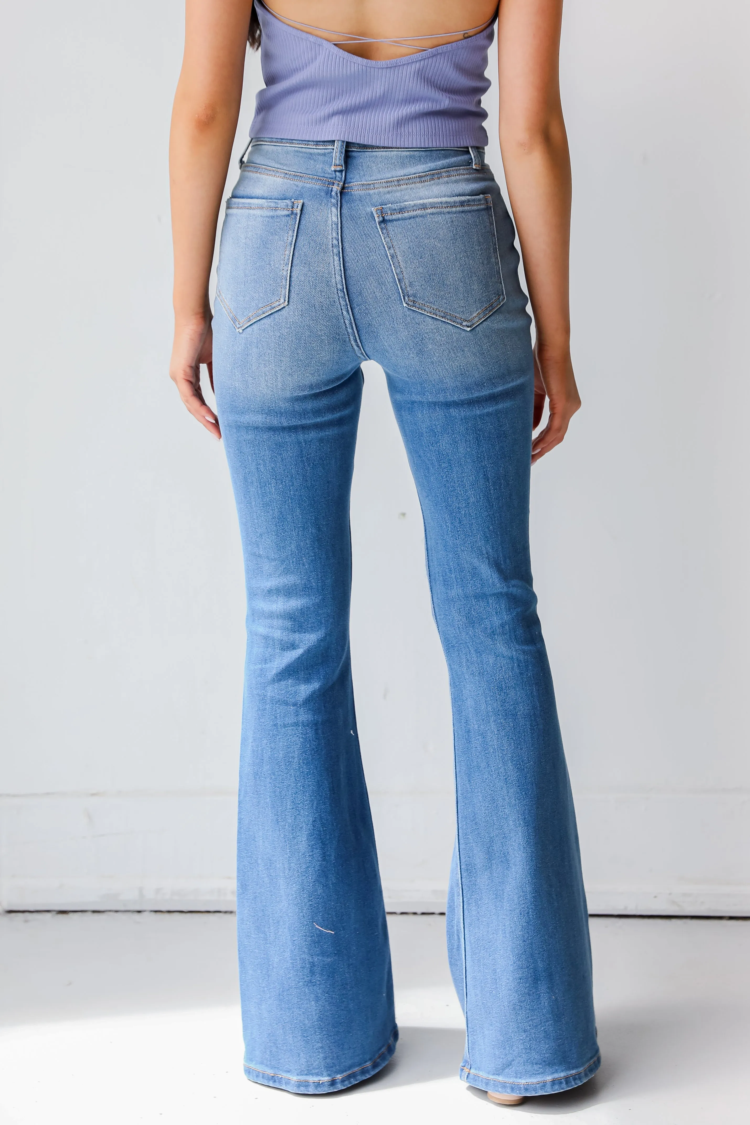 Chelsea Distressed Flare Jeans