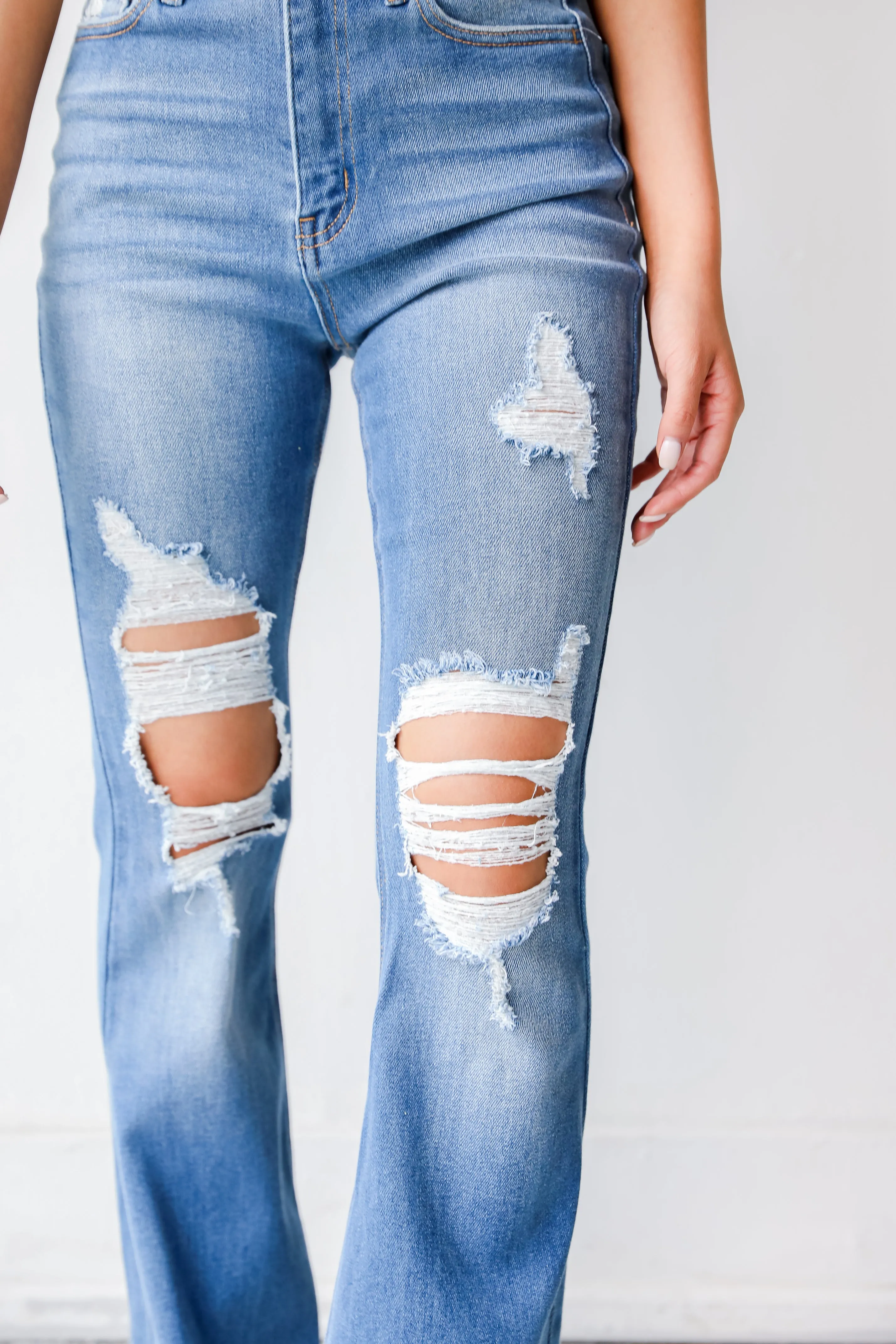 Chelsea Distressed Flare Jeans