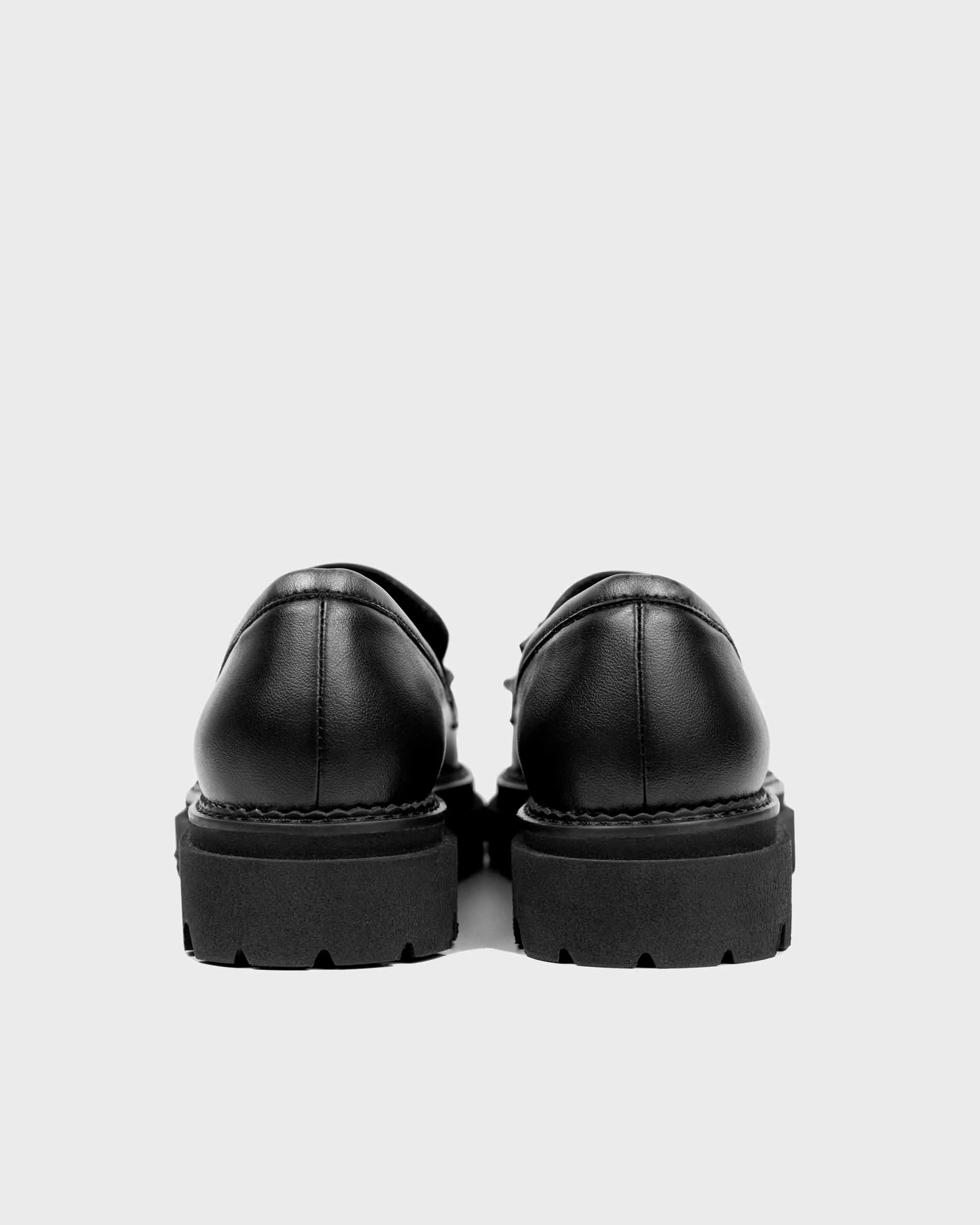 Chunky Women's Grape Leather Vegan Loafers | Black