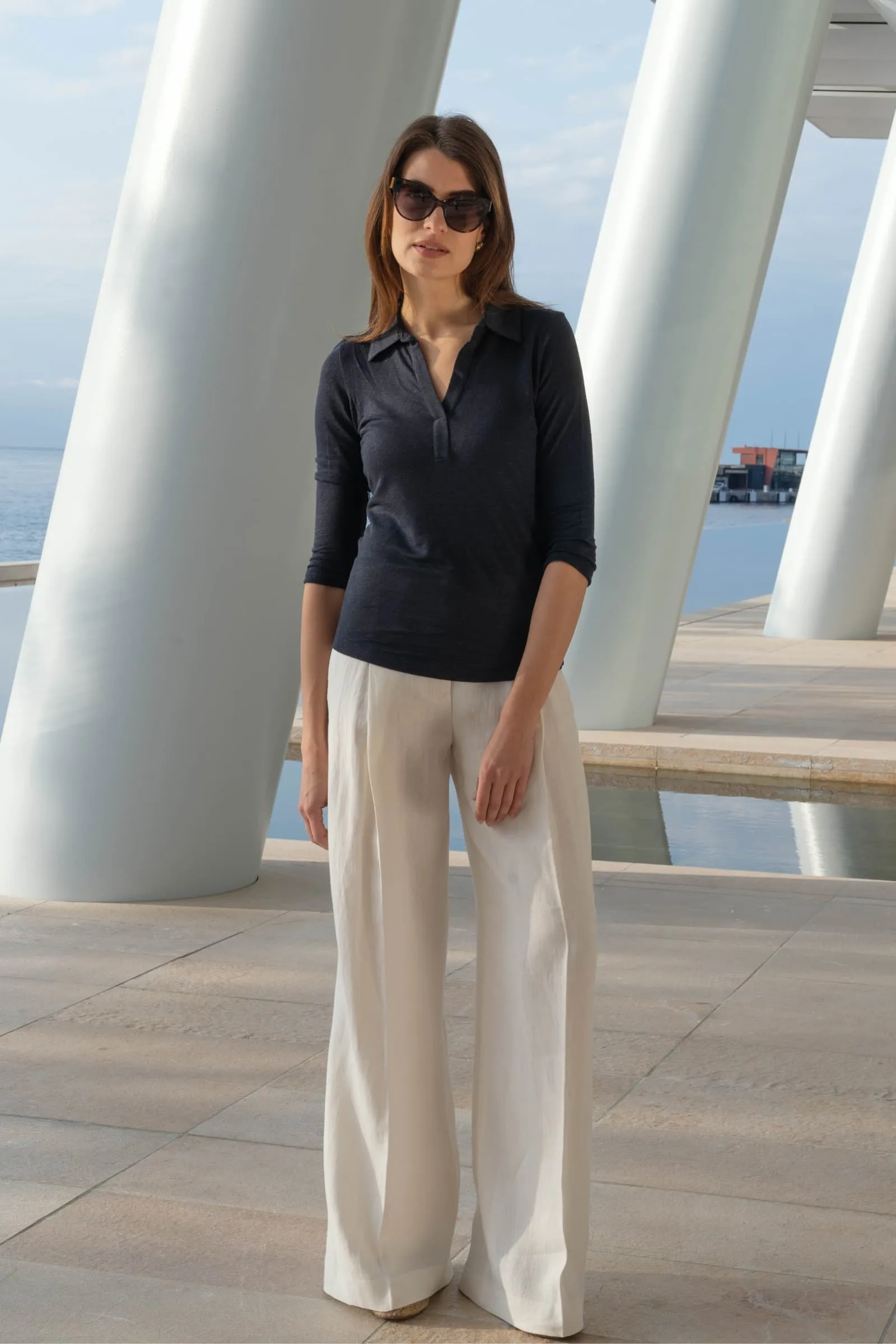Collared Linen T-Shirt | Multiple Colours