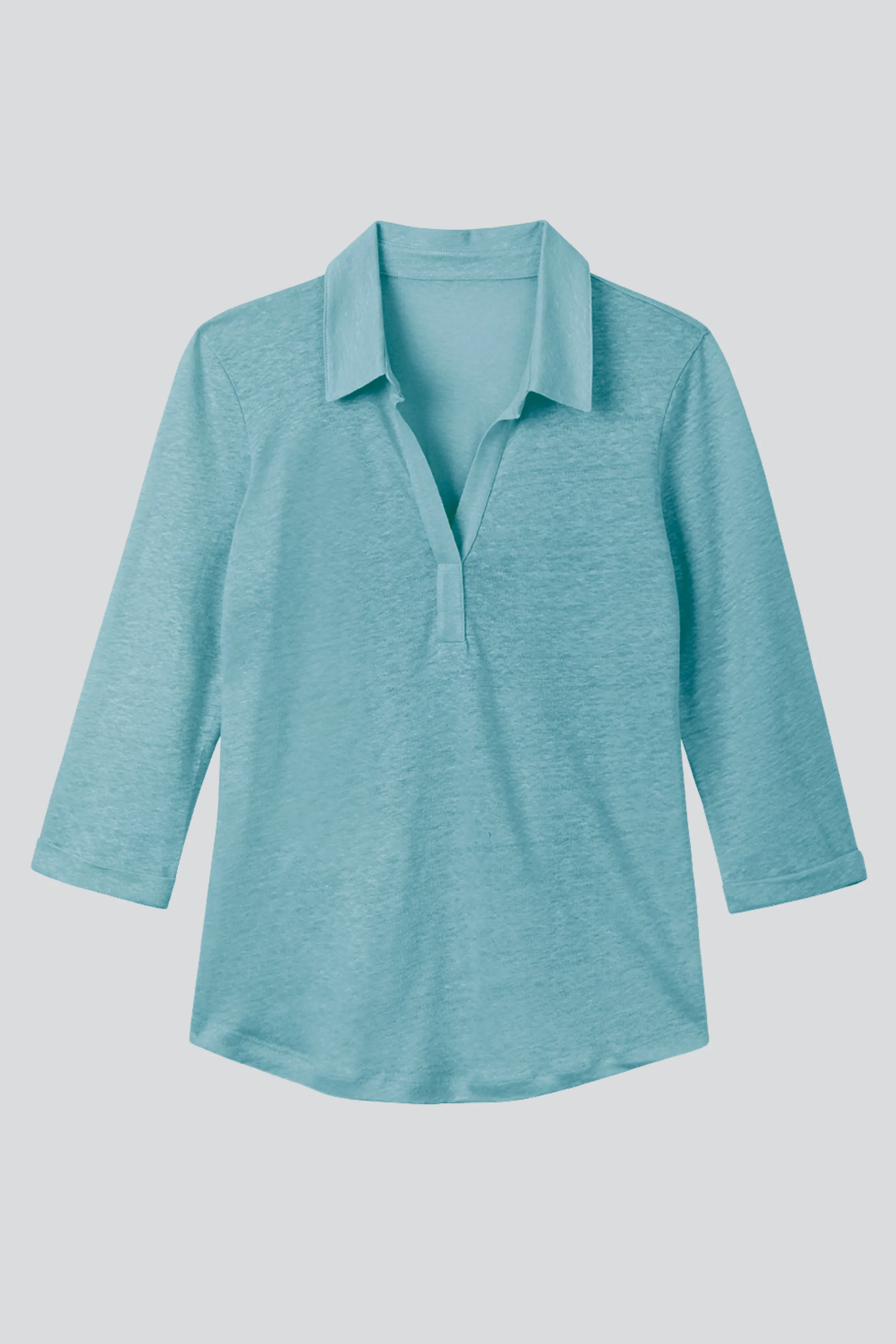 Collared Linen T-Shirt | Multiple Colours