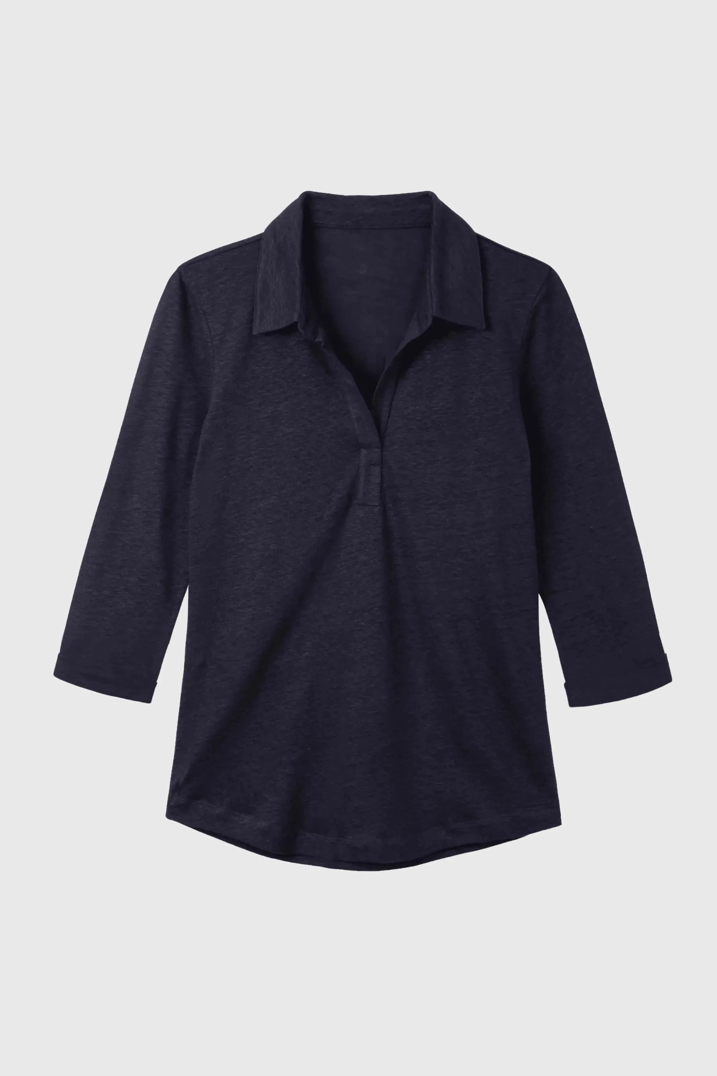 Collared Linen T-Shirt | Multiple Colours