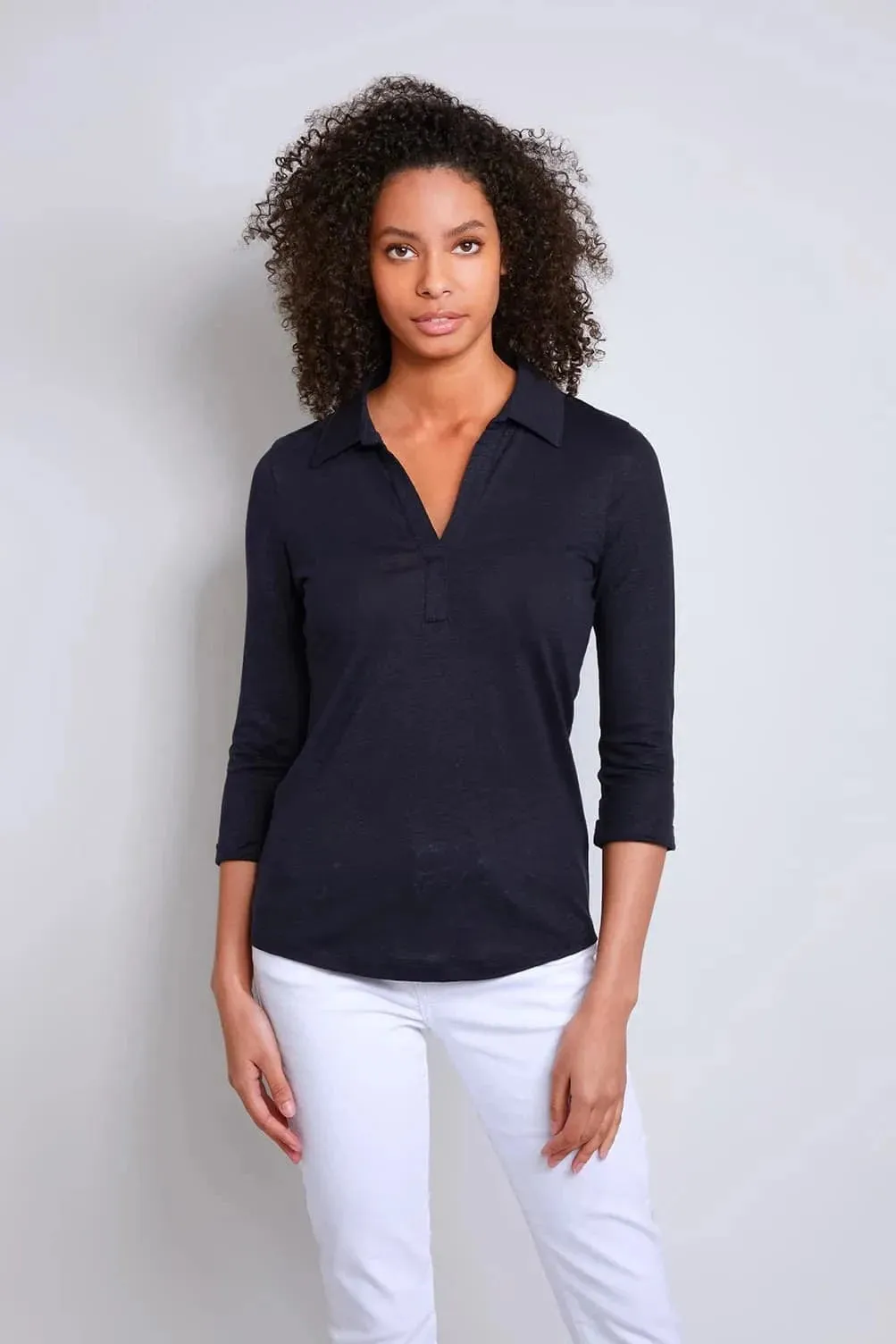 Collared Linen T-Shirt | Multiple Colours