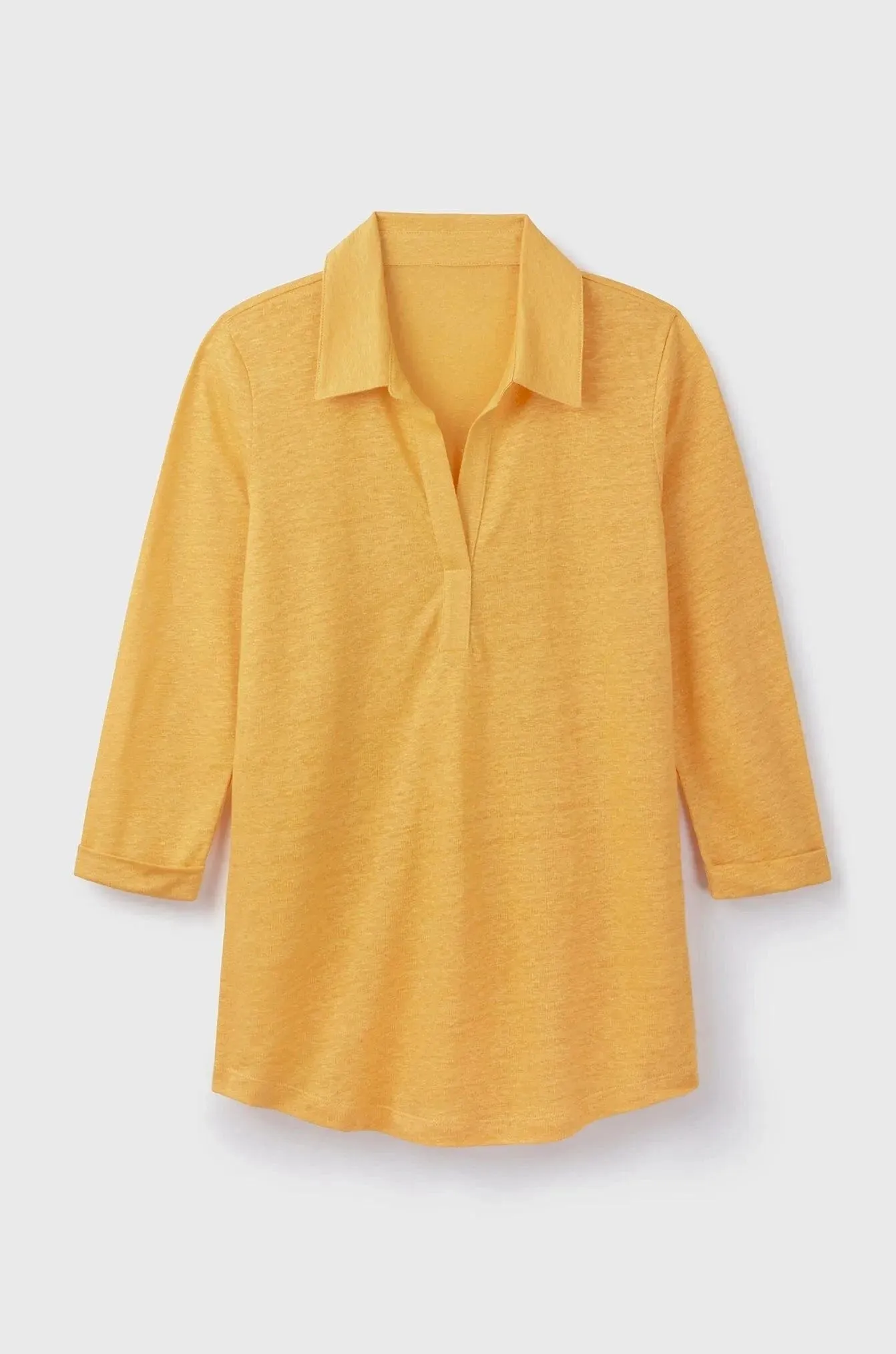 Collared Linen T-Shirt | Multiple Colours