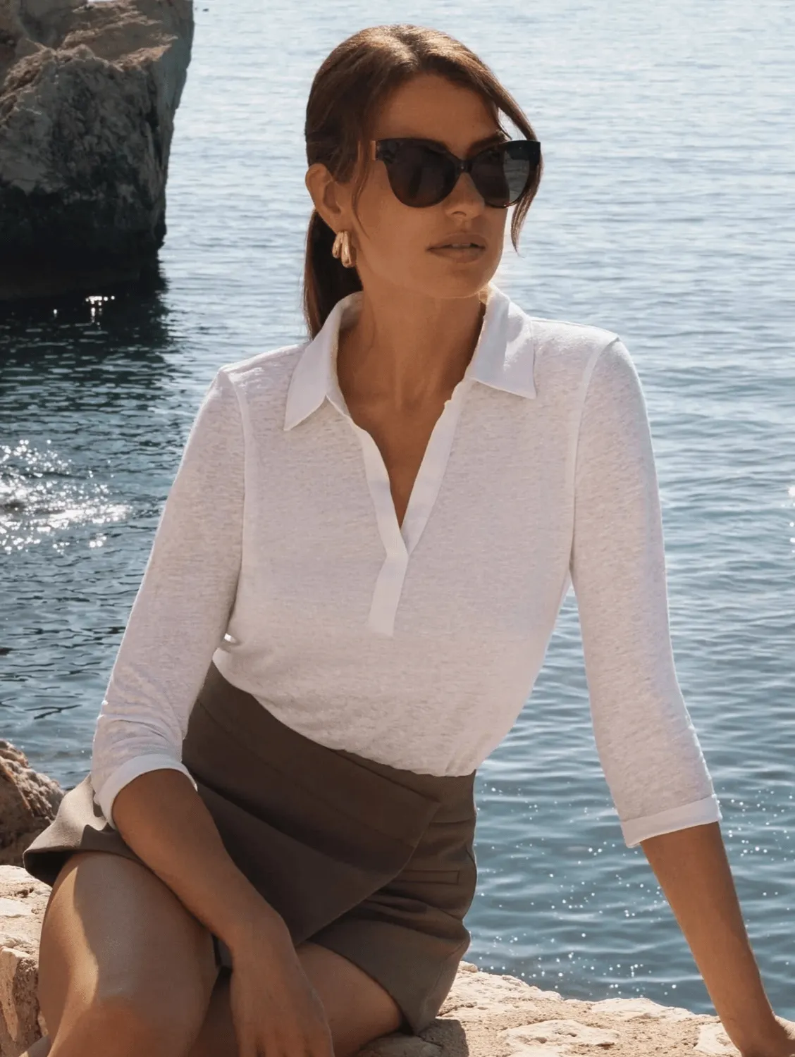 Collared Linen T-Shirt | Multiple Colours