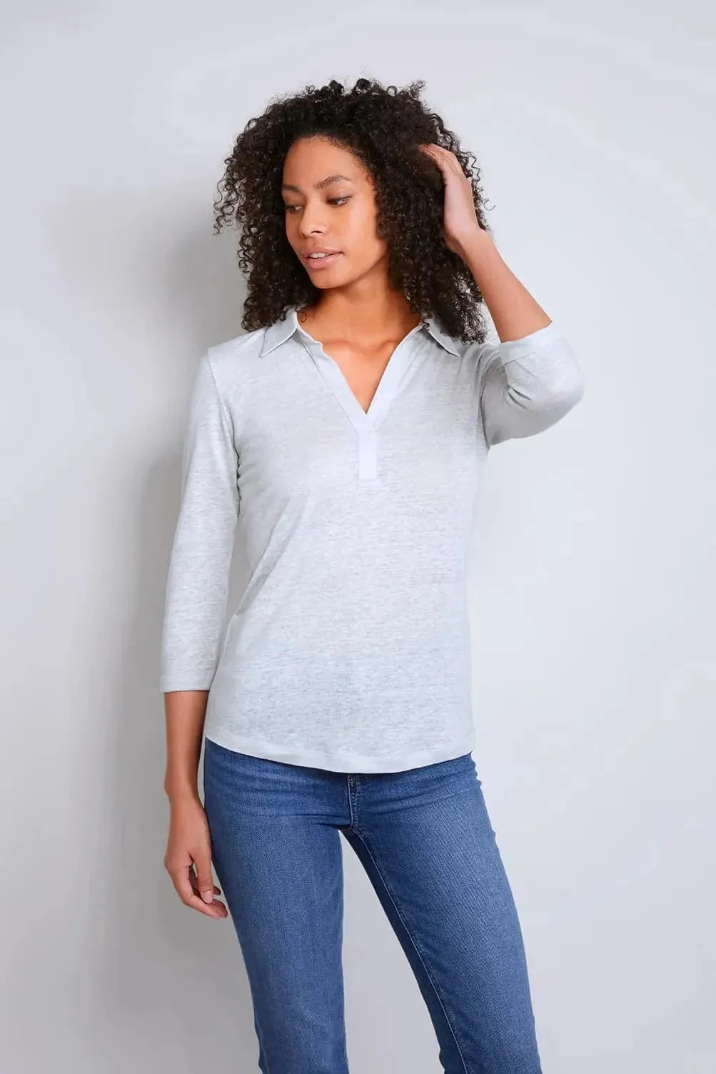 Collared Linen T-Shirt | Multiple Colours
