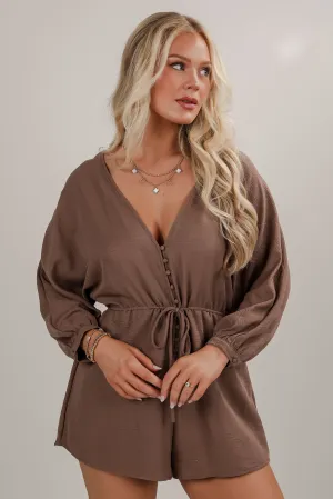 Confident Impression Mocha Romper