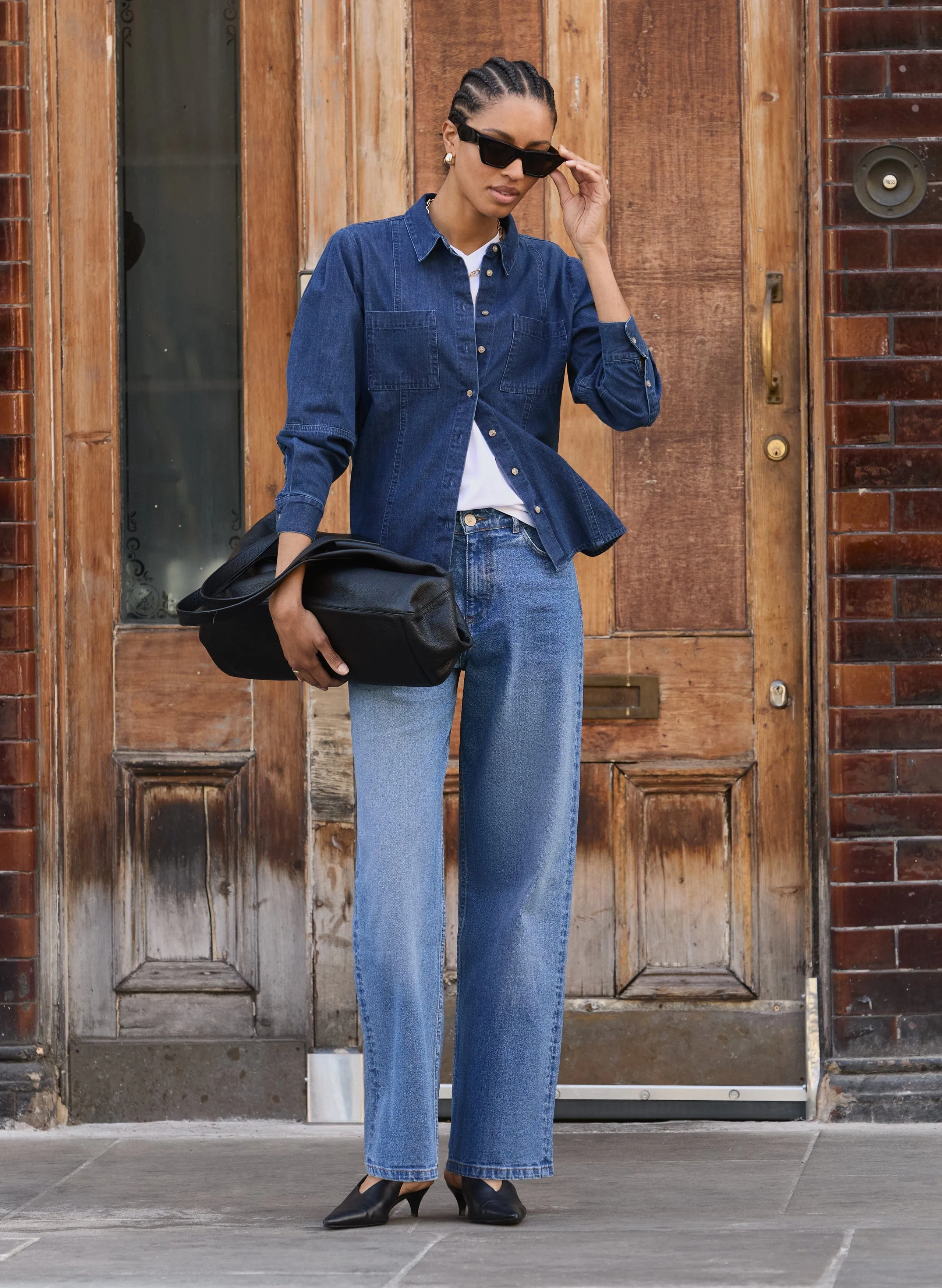Damaris Organic Denim Shirt | Mid Indigo