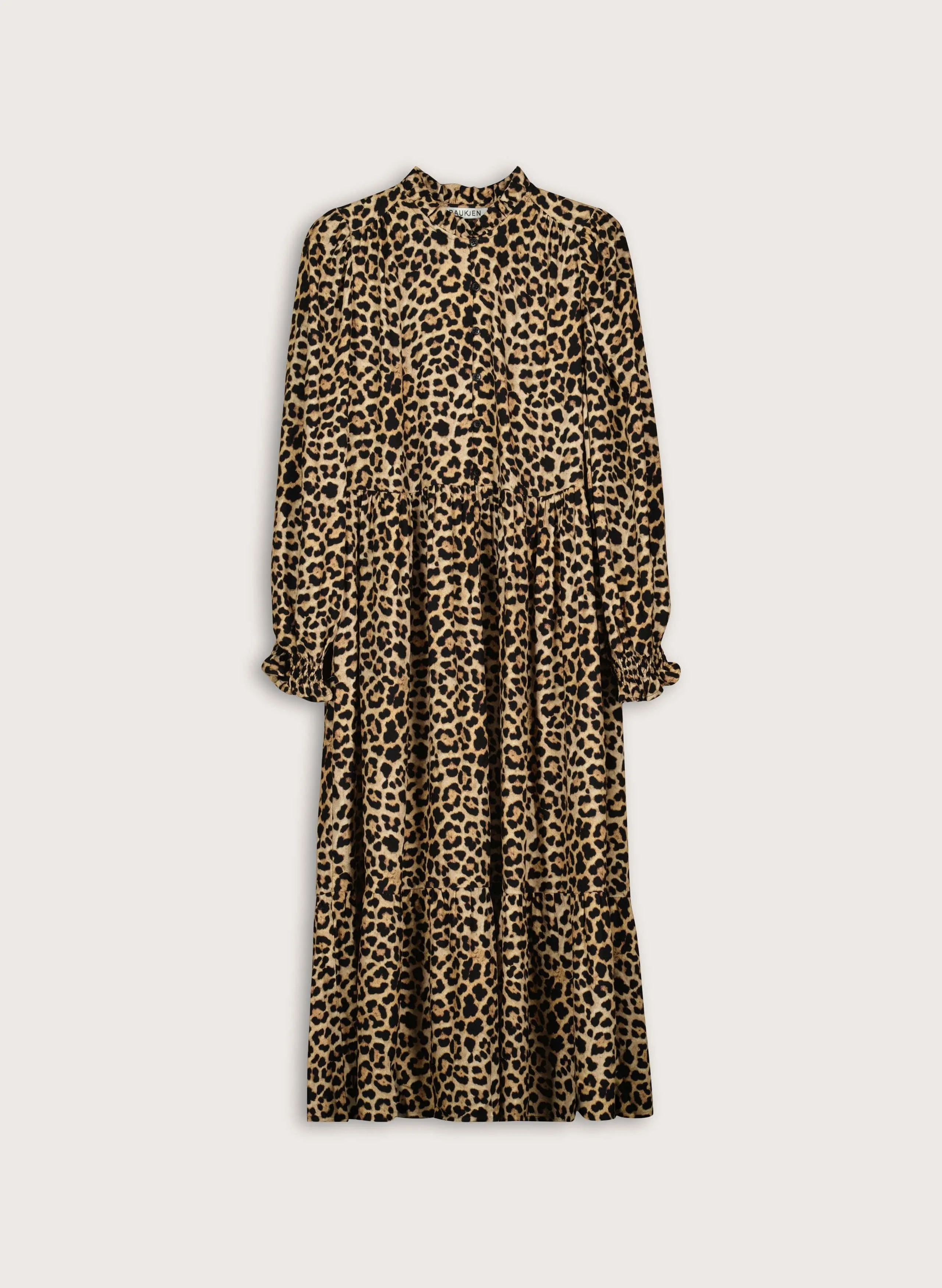Daryn Printed?Midi Dress | Cognac Leopard