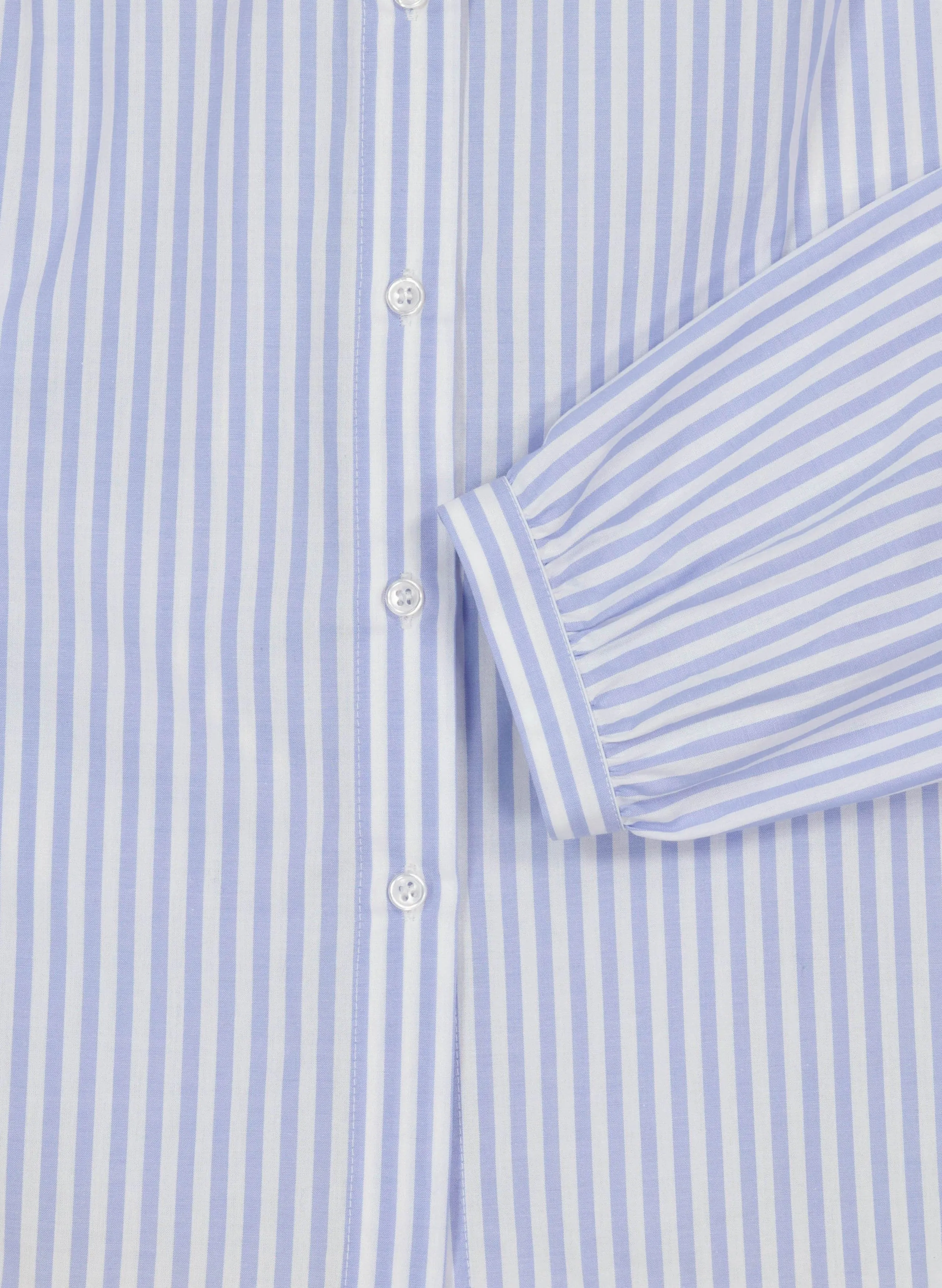Debbie Organic Cotton?Stripe Blouse | Blue & White Stripe