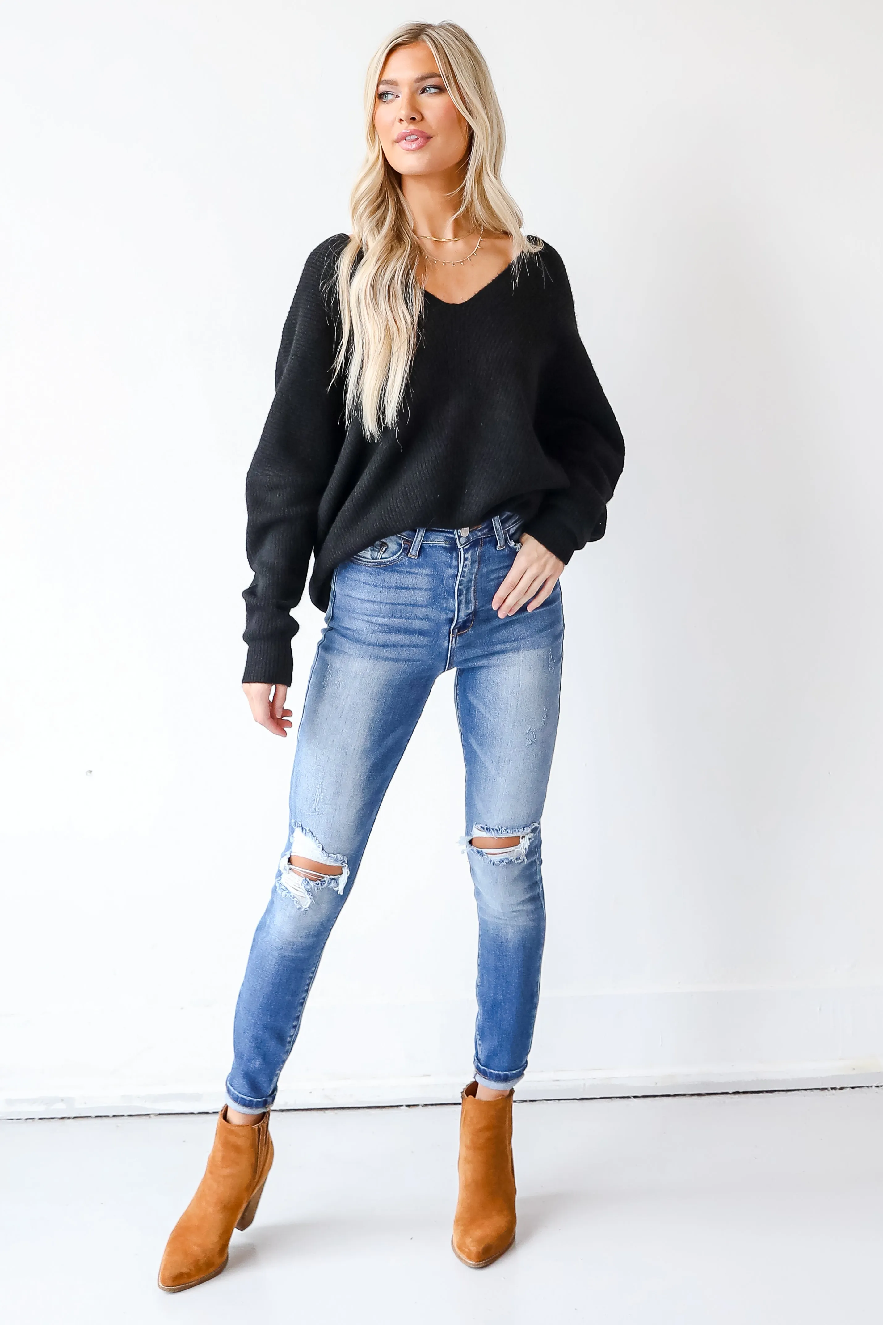 Delilah Distressed Skinny Jeans
