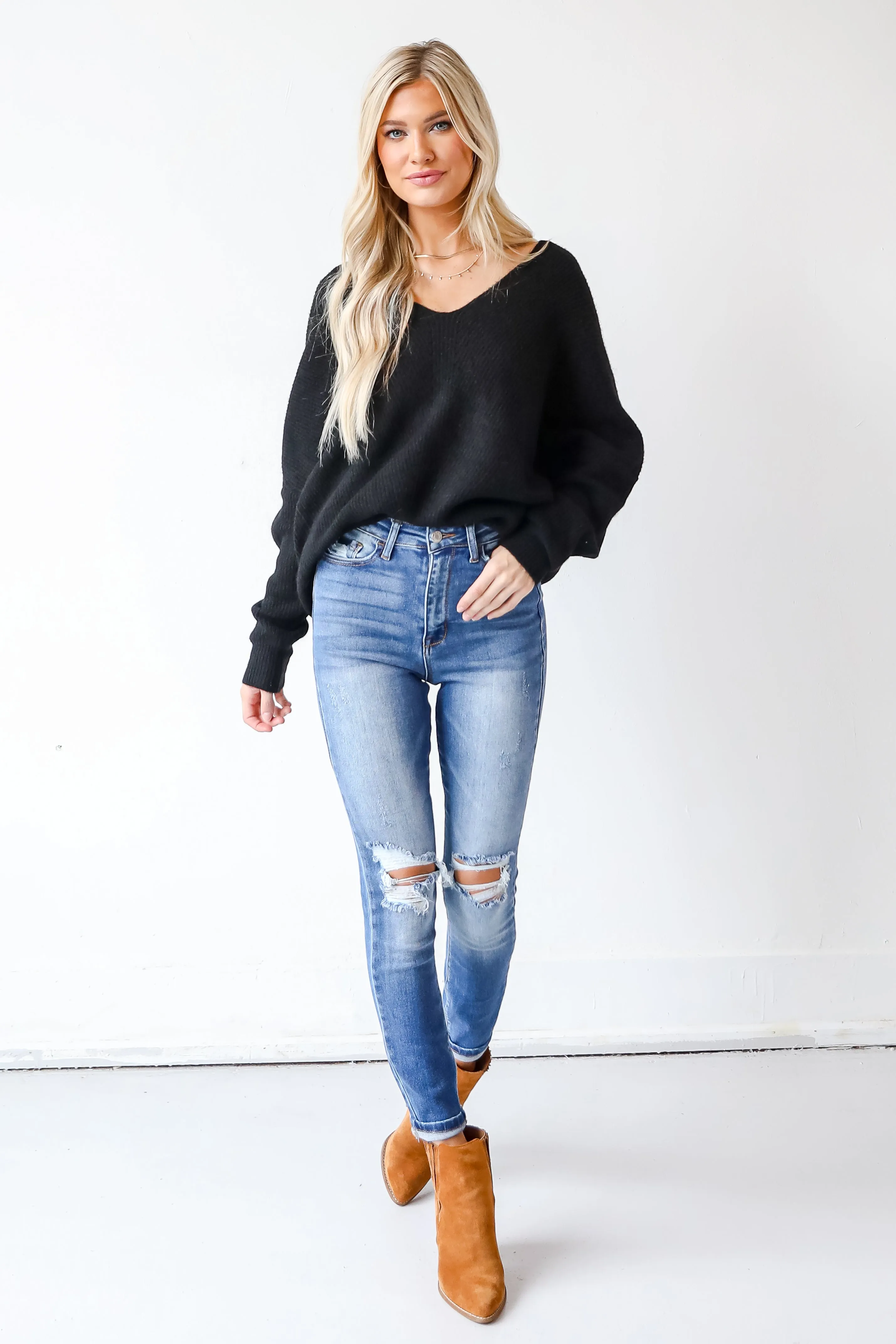 Delilah Distressed Skinny Jeans