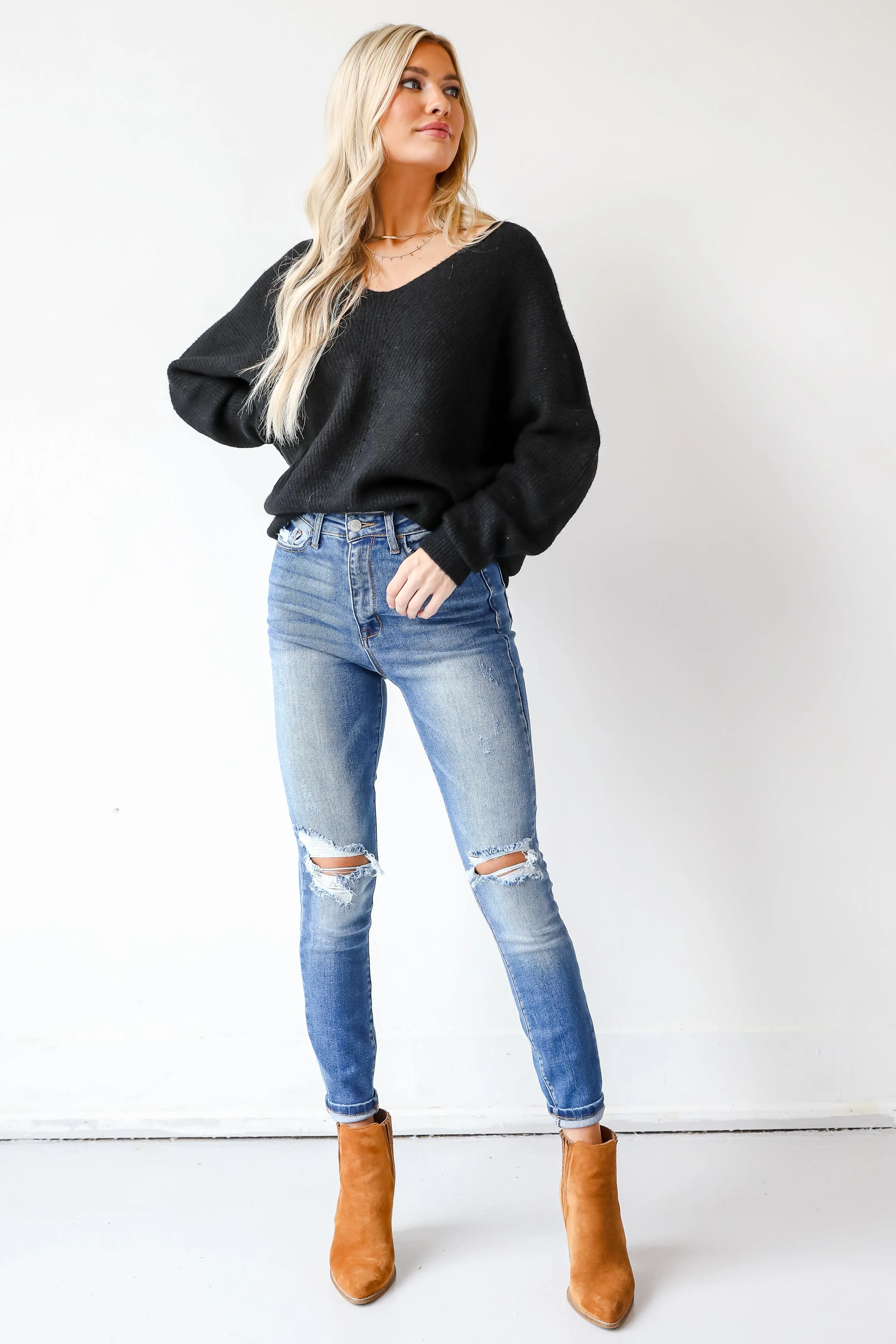 Delilah Distressed Skinny Jeans