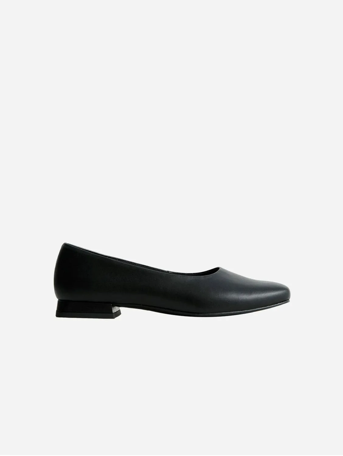 Diana Women's Vegea? Grape Leather Vegan Square Toe Pumps | Black