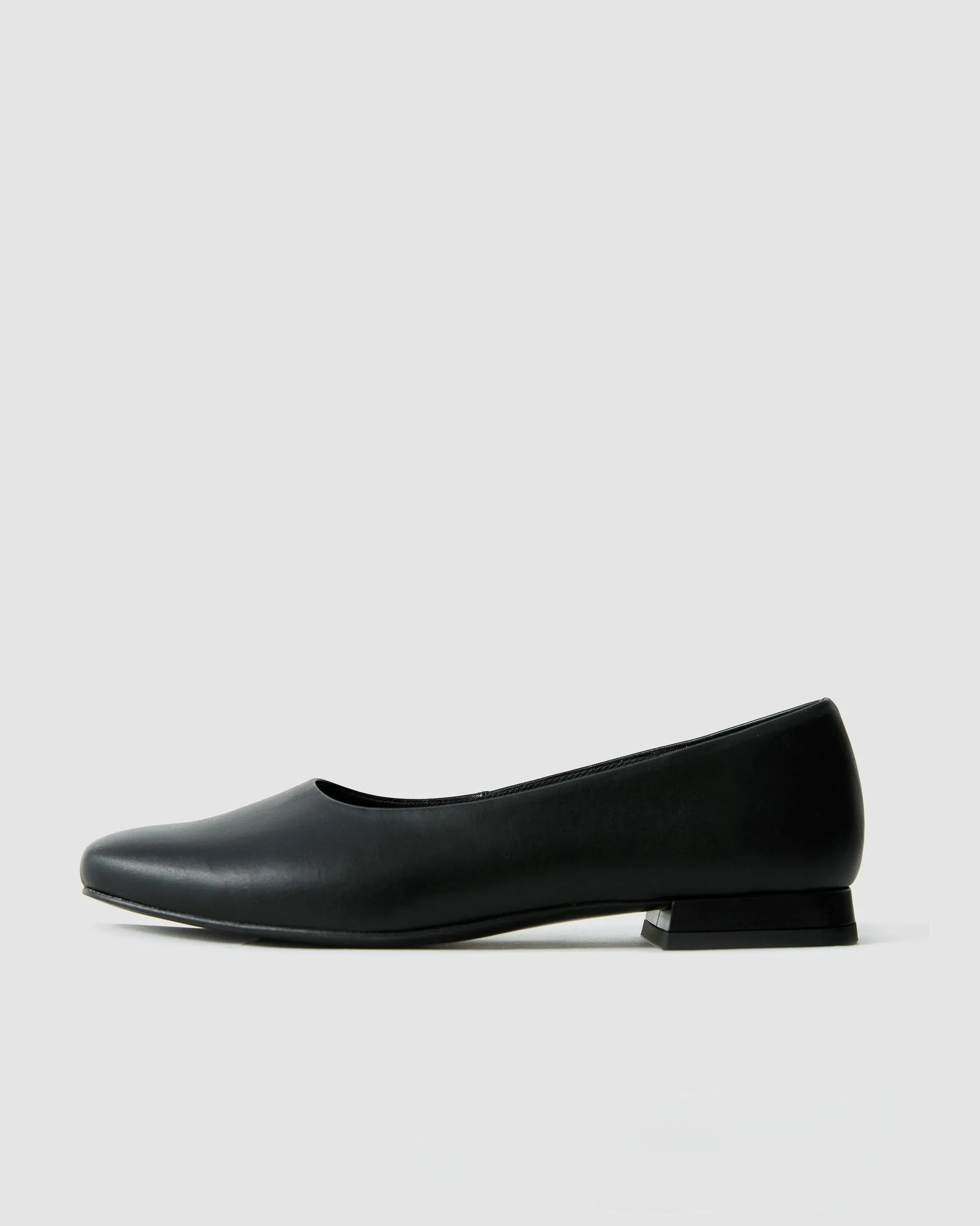 Diana Women's Vegea? Grape Leather Vegan Square Toe Pumps | Black