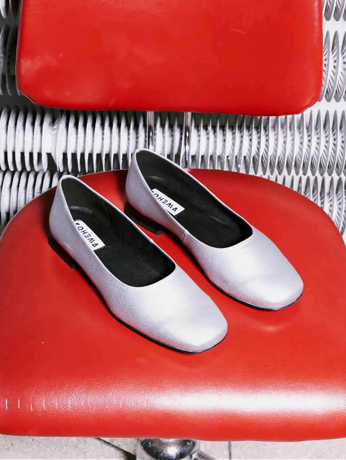 Diana Women's Vegea? Grape Leather Vegan Square Toe Pumps | Silver