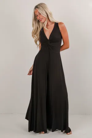 Easy Travels Black Wide Leg Jumpsuit
