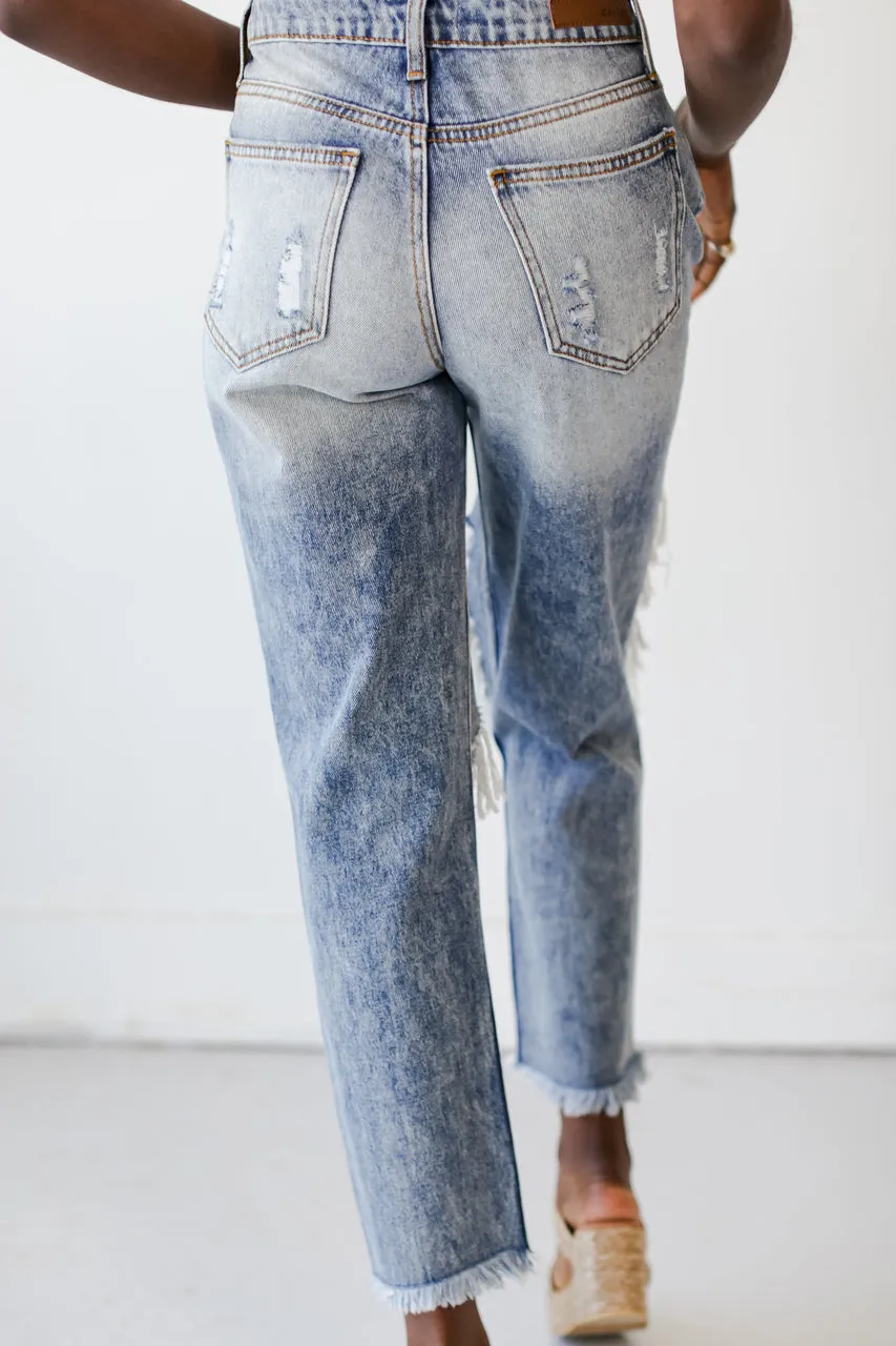 Emmy High Waist Distressed Boyfriend Jeans