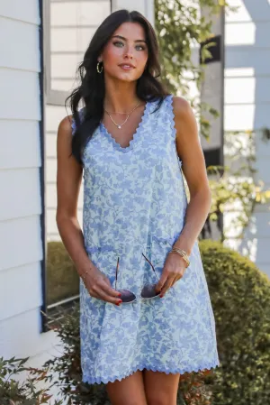 FINAL SALE - All For You Blue Floral Mini Dress
