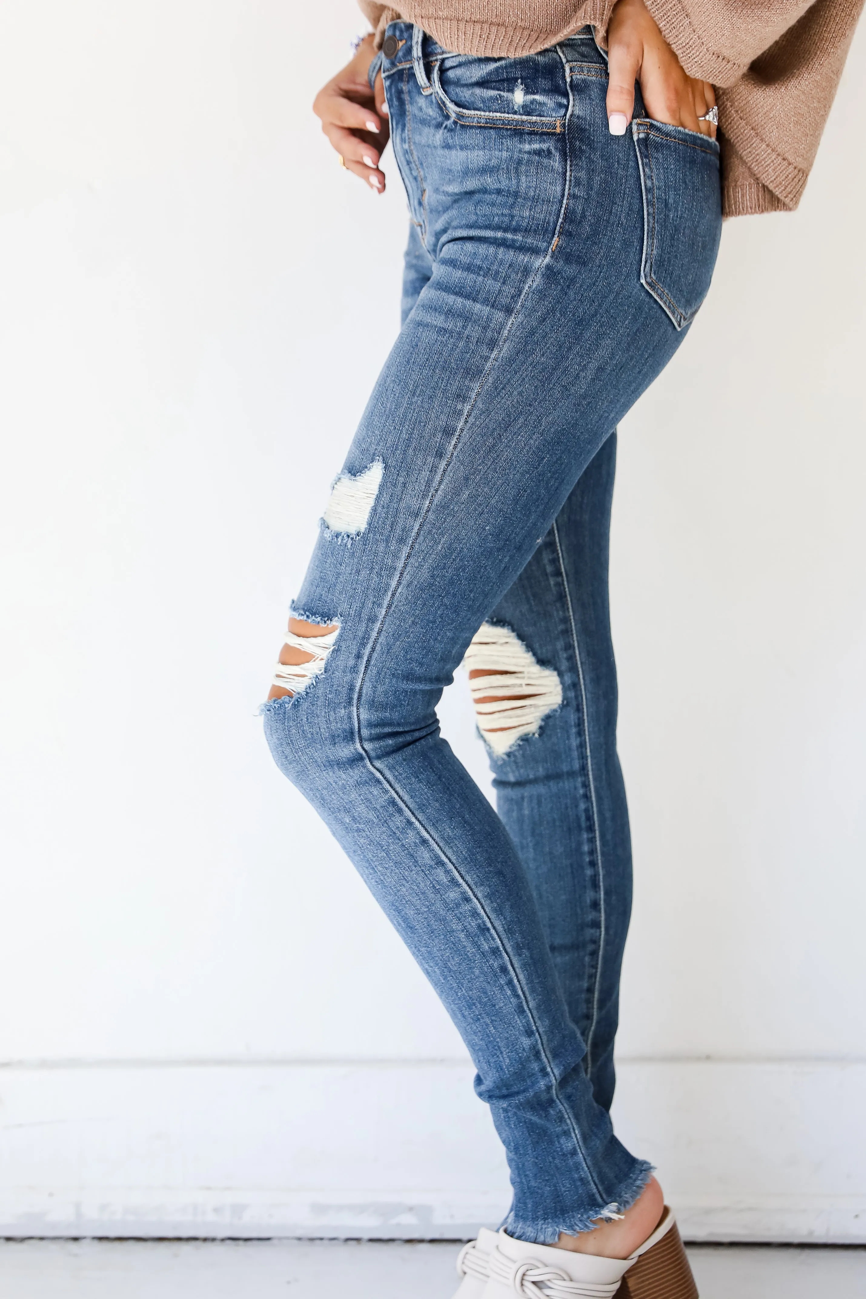 FINAL SALE - Always The Coolest Distressed Skinny Jeans